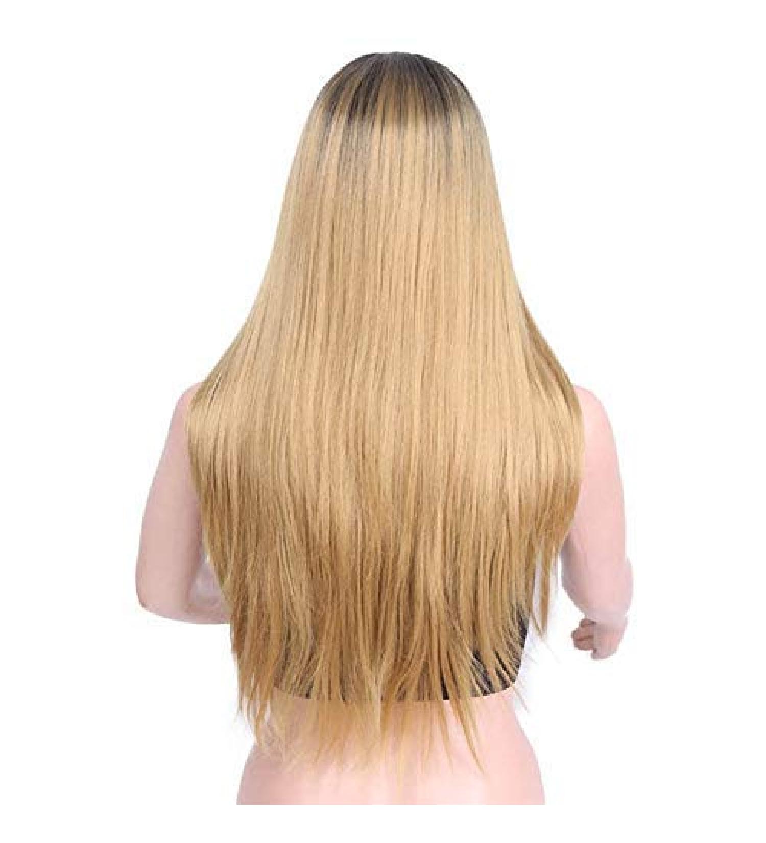 Buy SUNNYBLUEE Long Straight Synthetic Wig | Mixed Brown & Blonde Wigs for Women | Natural Middle Part Wigs R4-27 - International Shipping Available - Buy Online on GoSupps.com