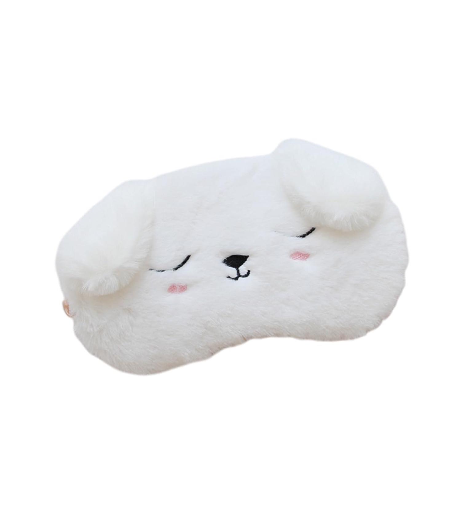 jojofuny Sleep Blindfold 1pc Sleeping Eye Mask Eye Patch Plush Eye Mask Cartoon White Dog Sleep Eye Cover - Buy Online on GoSupps.com
