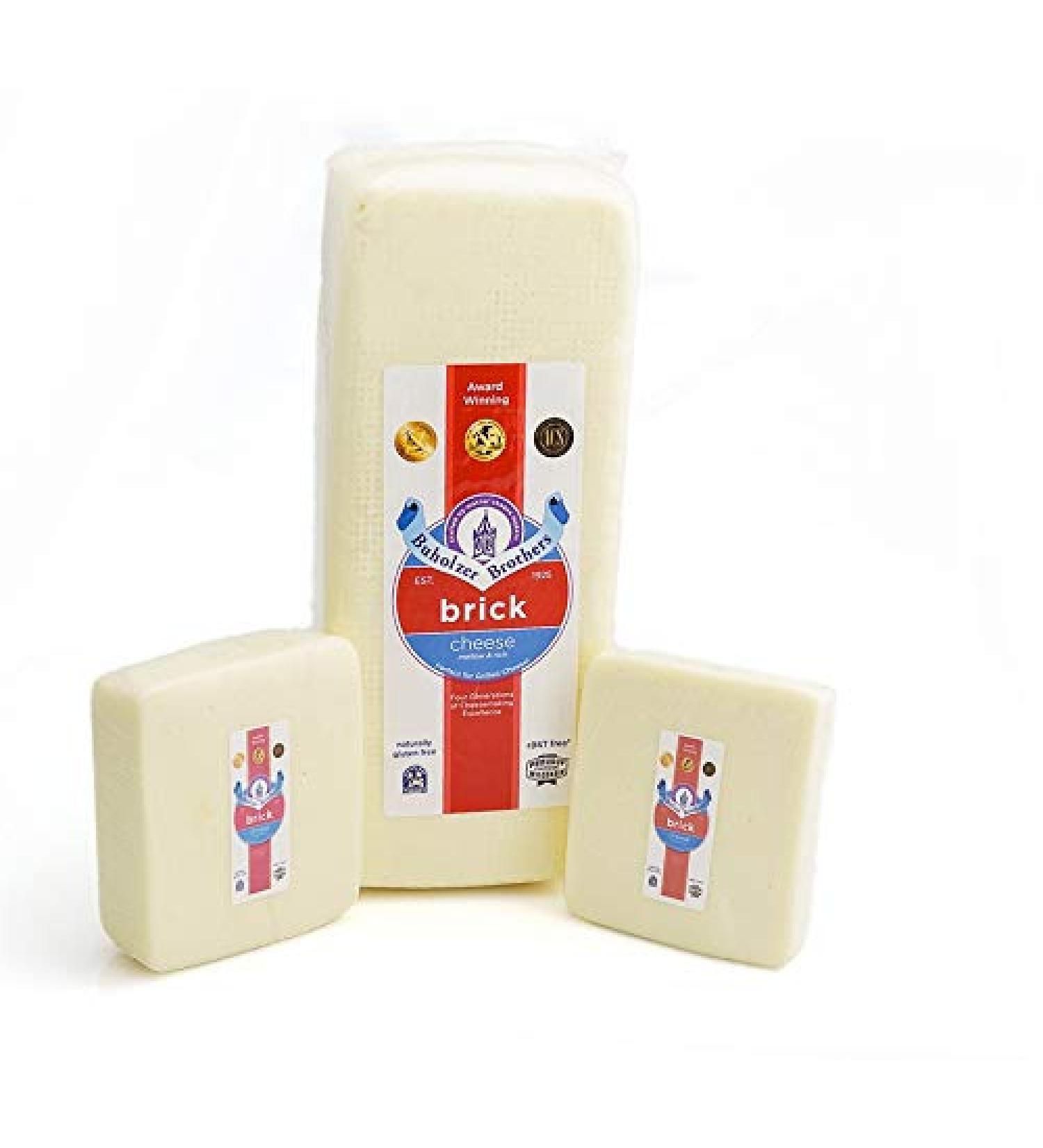 Wisconsin Mild Brick Cheese - 2lb (Pack of 1) | Artisan Cheese from Wisconsin - Buy Online on GoSupps.com