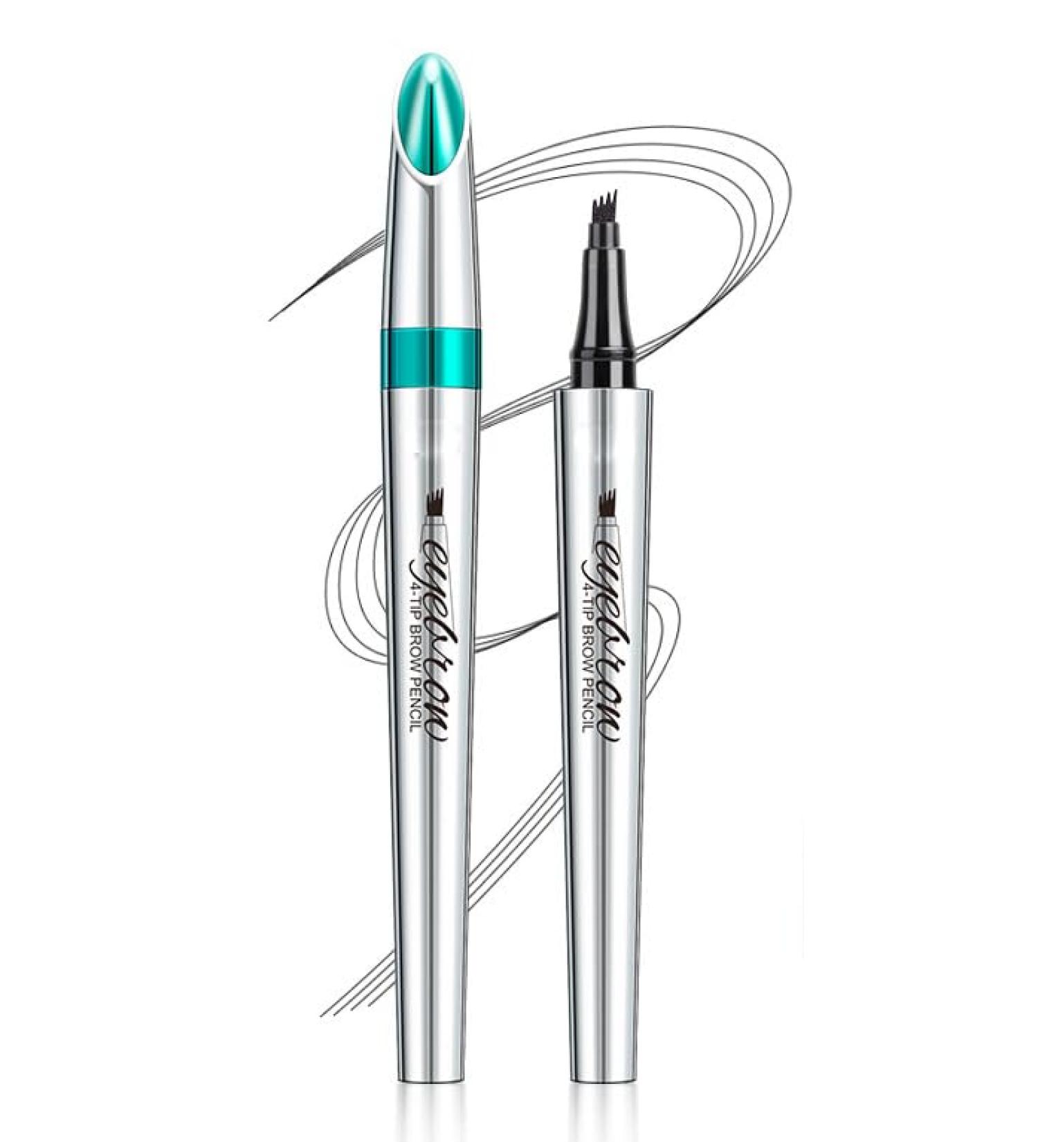 Eyebrow Pencil Quad-Tip Split Eyebrow Pencil Highly Effective Filler for a Long-Lasting Natural Wild Eyebrow Look Natural and Long-Lasting 5 Colors to Choose From (4) - Buy Online on GoSupps.com