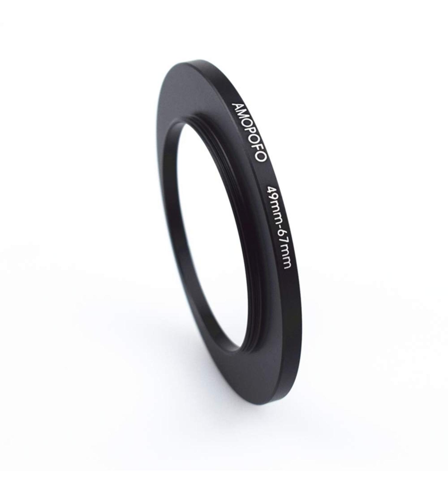 49mm to 67mm Metal Step-Up Lens Adapter Ring for Filters - CNC Machined Space Aluminum, Matte Black Finish - Buy Online on GoSupps.com