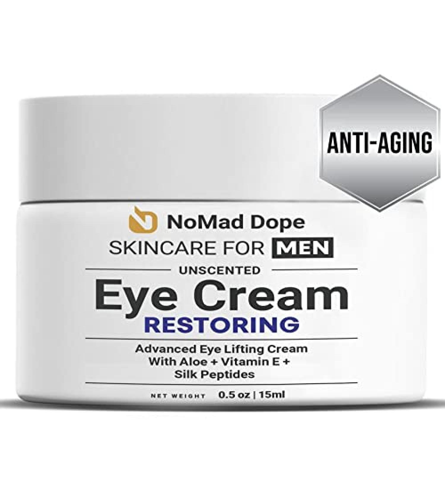 Men's Anti-Aging Eye Cream - Reduce Puffiness & Bags - Natural Skin Tightening Formula - Dark Circle Treatment - USA Made - 0.5 oz - Buy Online on GoSupps.com