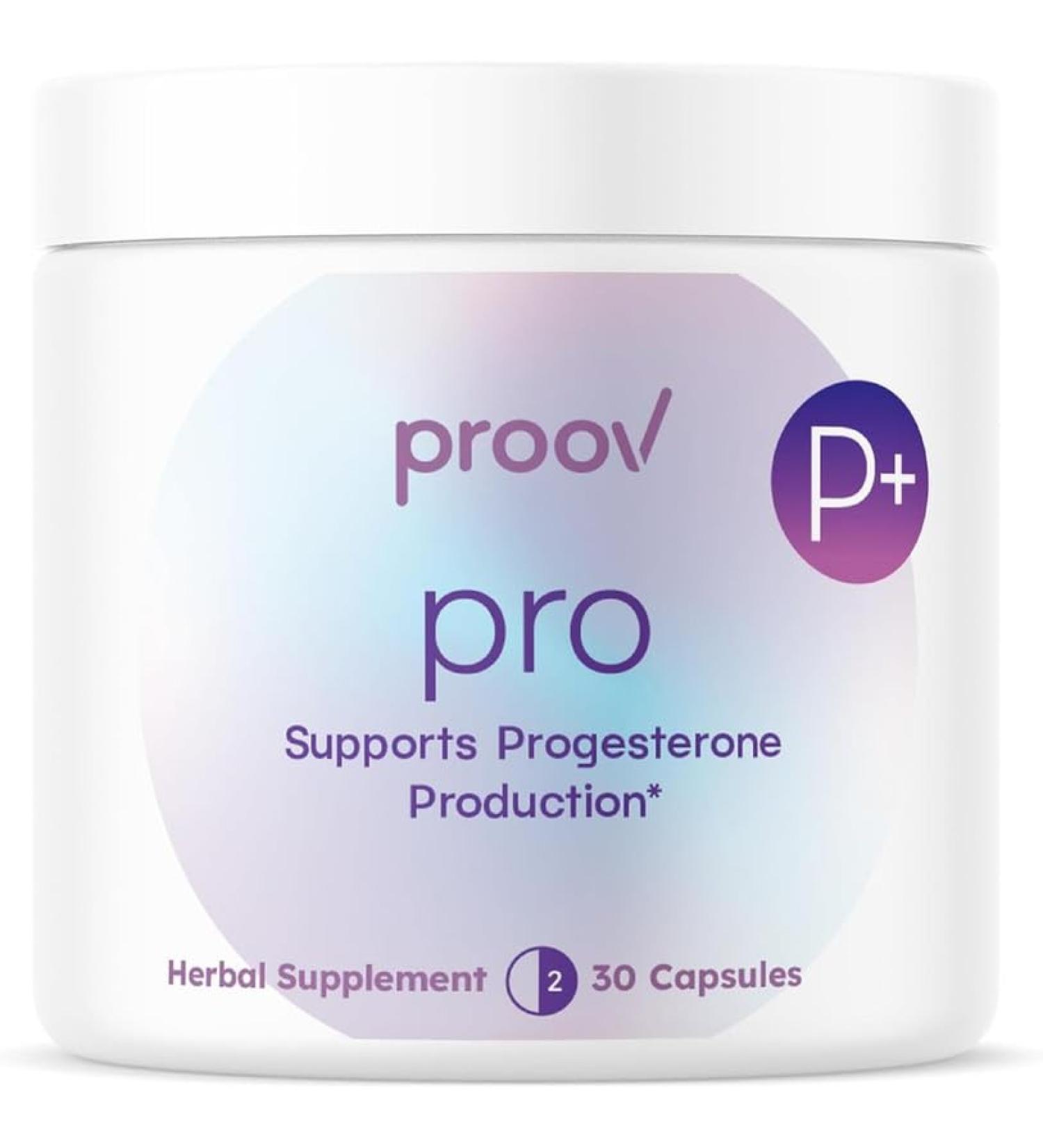 Proov Pro Natural Fertility Supplement | Support Progesterone Menopause Relief | Ashwagandha Maca Vitex Berry | 30 Herbal Capsules for Women - Buy Online on GoSupps.com