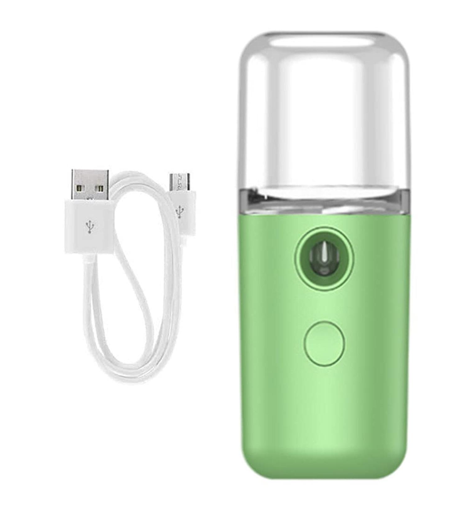 Nano Facial Mister Facial Mist Sprayer USB Recharging Handheld Face Steamer for Skin Care Moisturizing Hydrating Green 30ML - Buy Online on GoSupps.com