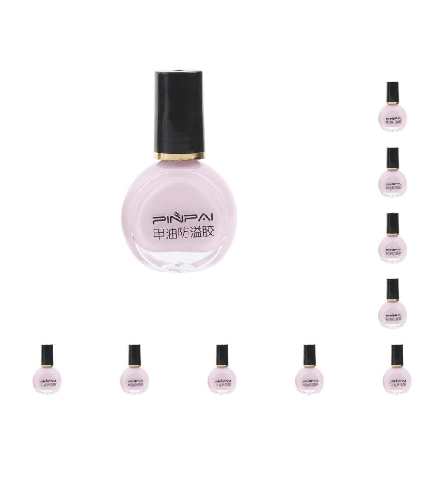 10 set of Nail Polish Glue Peel Off Liquid Nail Art Tape Latex Tape Finger Skin Protected Liquid Nail Care Tool Pink 10ml 10 set of (Pink 10ml) - Buy Online on GoSupps.com
