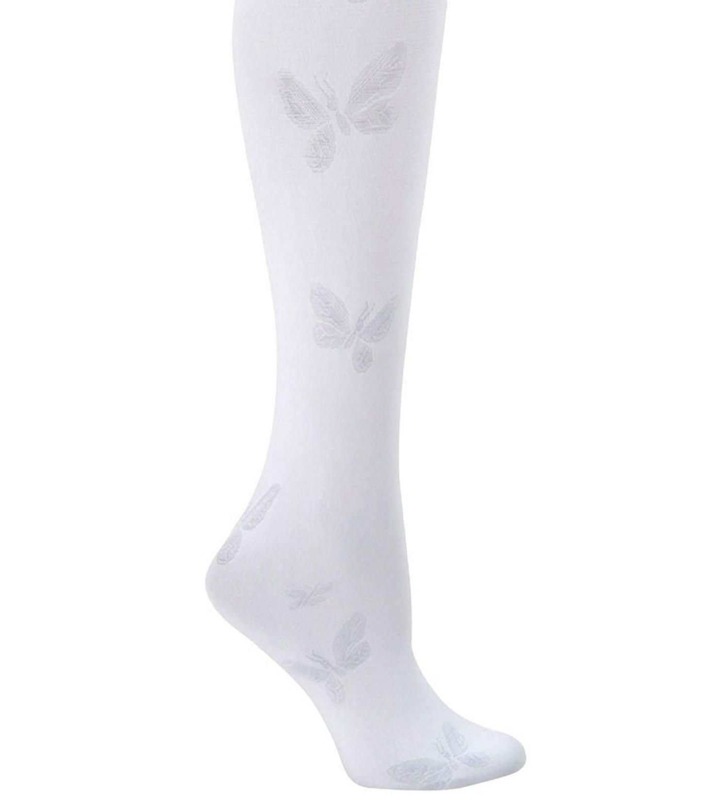 Nurse Mates White Butterfly Compression Socks - Comfortable Support for Nurses & Travelers | Shop Now - Buy Online on GoSupps.com