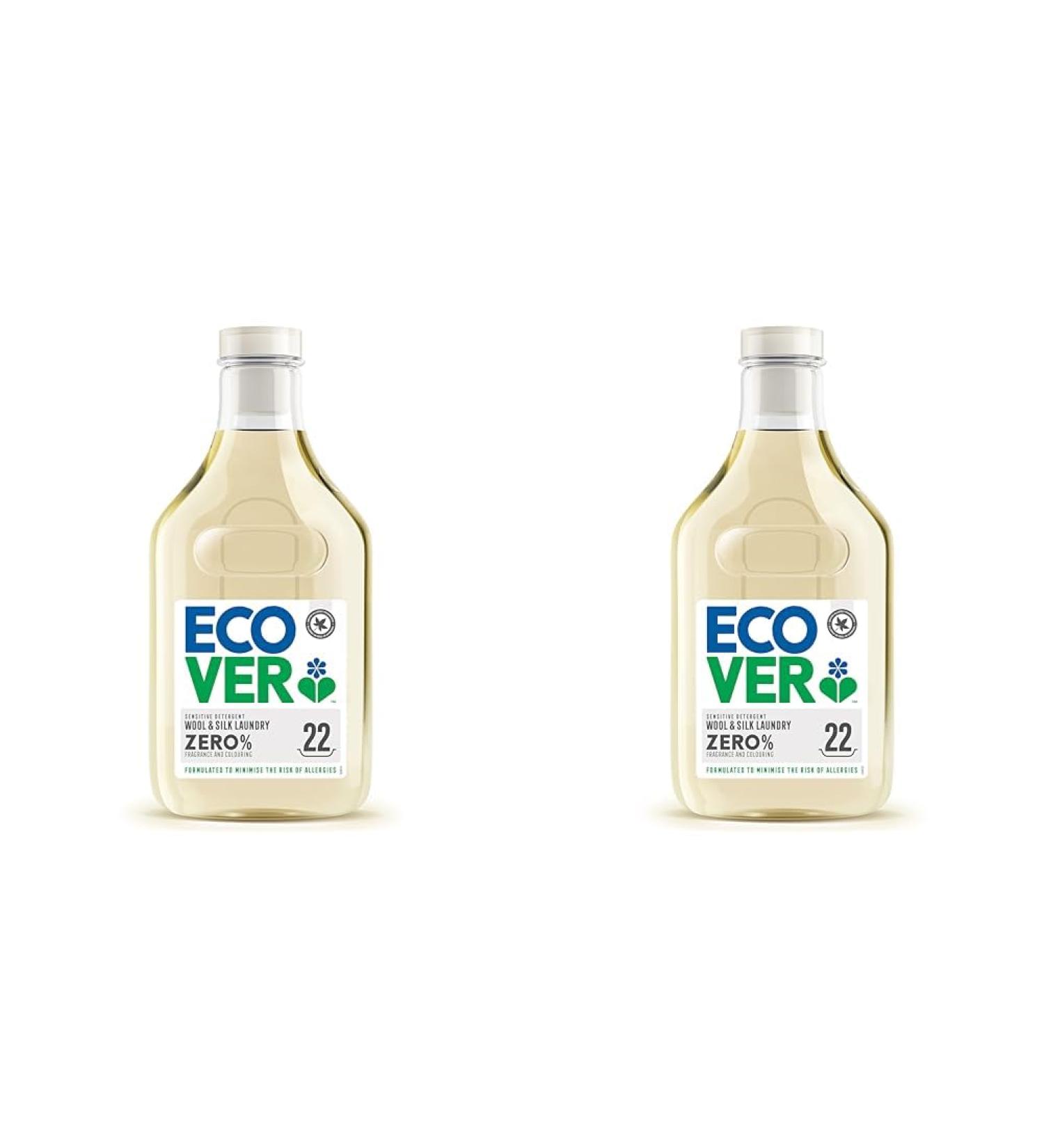 Ecover Zero Delicate Laundry Liquid for Sensitive Skin 22 Washes 1L (Pack of 2) - Buy Online on GoSupps.com