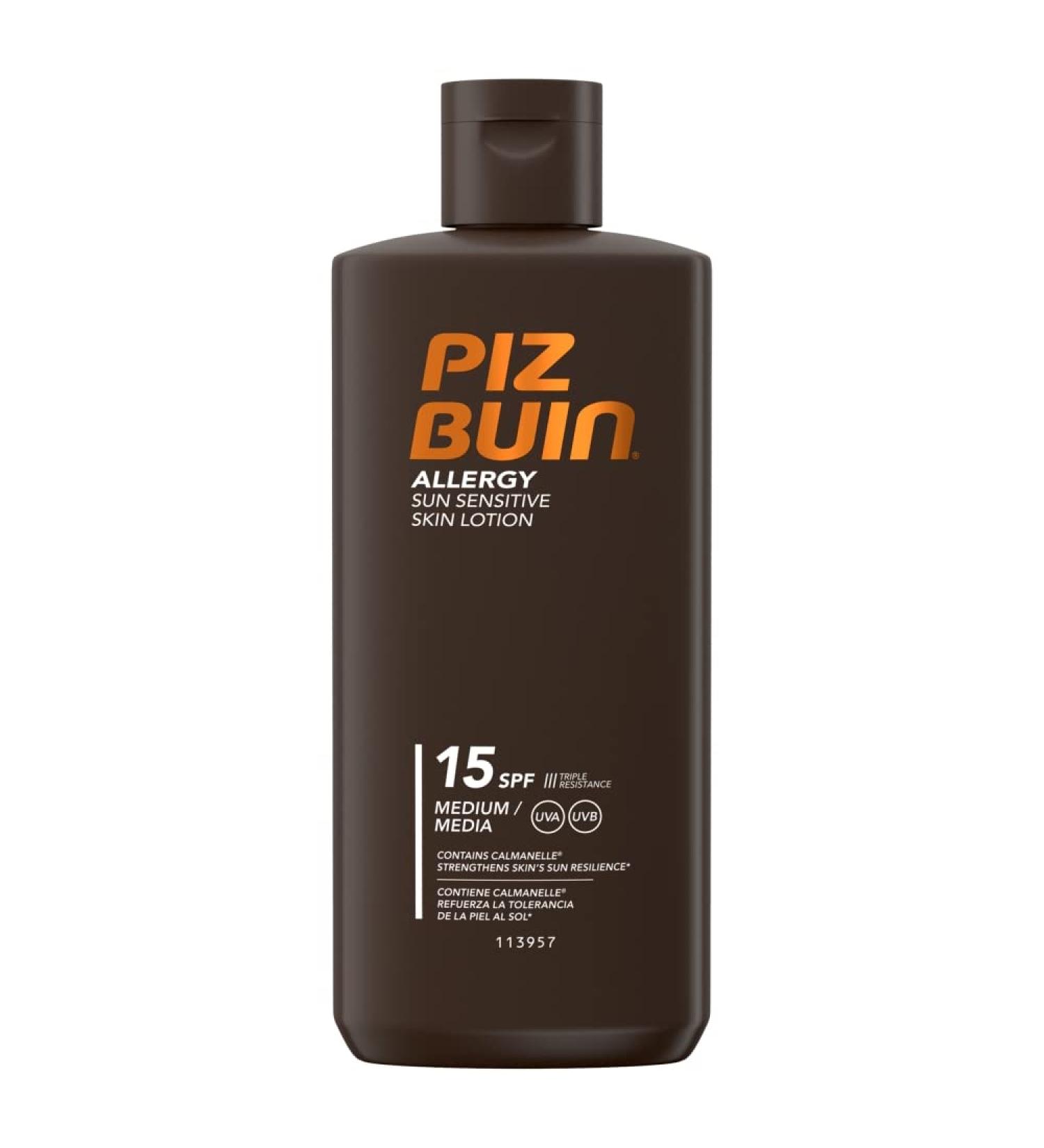 Piz Buin Allergy Sun Sensitive Skin Lotion SPF 15 200ml - Protect Your Skin with Gentle SPF - Buy Online on GoSupps.com