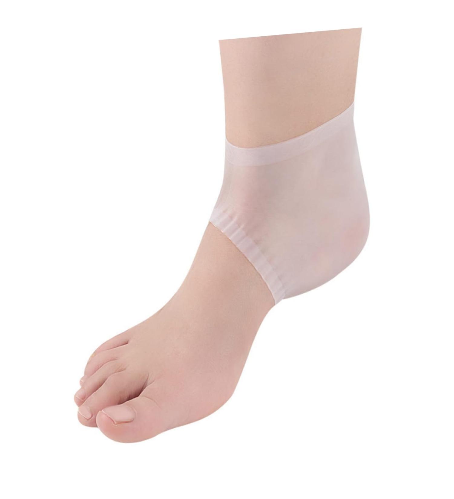 Ipetboom 1 Pair Gelt Heel Repair Socks Heel Cups for Heel Pains Moisturizing Heel Sock Moisturizing Socks Silicone Heel Protector Silicone Gel Shoe Insole for Men Women White Soft - Buy Online on GoSupps.com