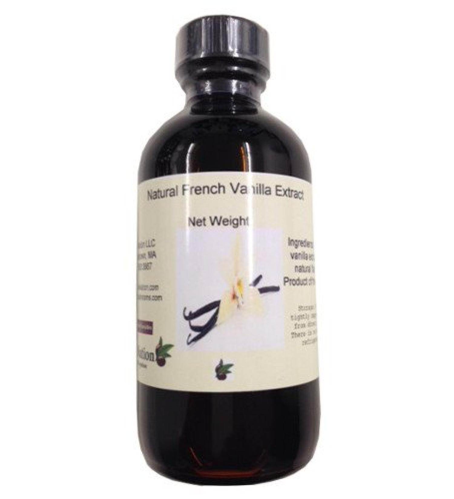 OliveNation French Vanilla Flavoring Extract, Deep Rich Flavoring for Baked Goods, Cakes, Frosting, Fillings, PG Free, Non-GMO, Gluten Free, Kosher, Vegan - 4 ounces