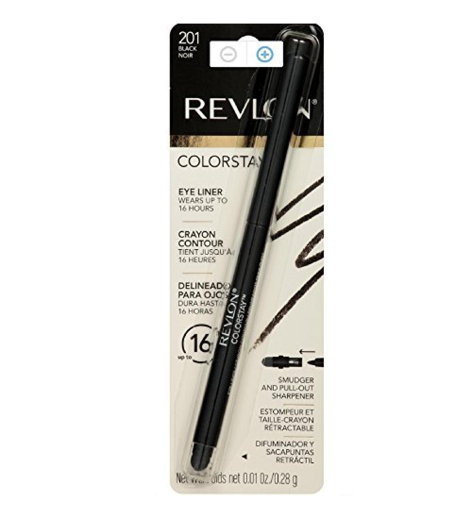 Revlon ColorStay Eyeliner Pencil Black 201 0.01 oz (Pack of 4) Black 201