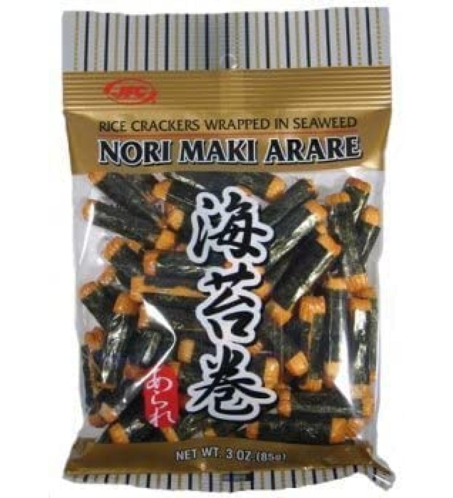 JFC Nori Maki Arare Rice Crackers 3 Ounce - Crunchy Japanese Snack Pack - Buy Online on GoSupps.com