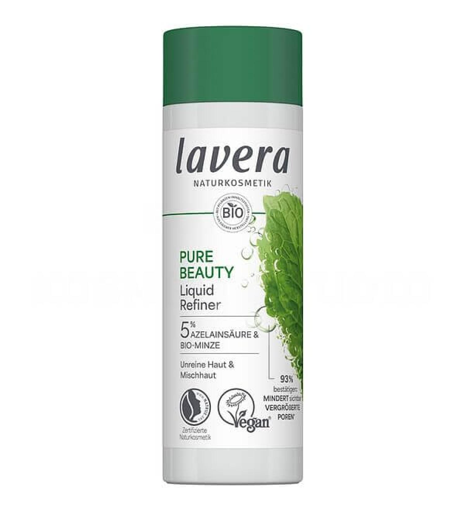 Laverana Co KG lavera Pure Beauty Liquid Refiner reduces enlarged pores supports cell renewal removes dead skin cells vegan natural cosmetics