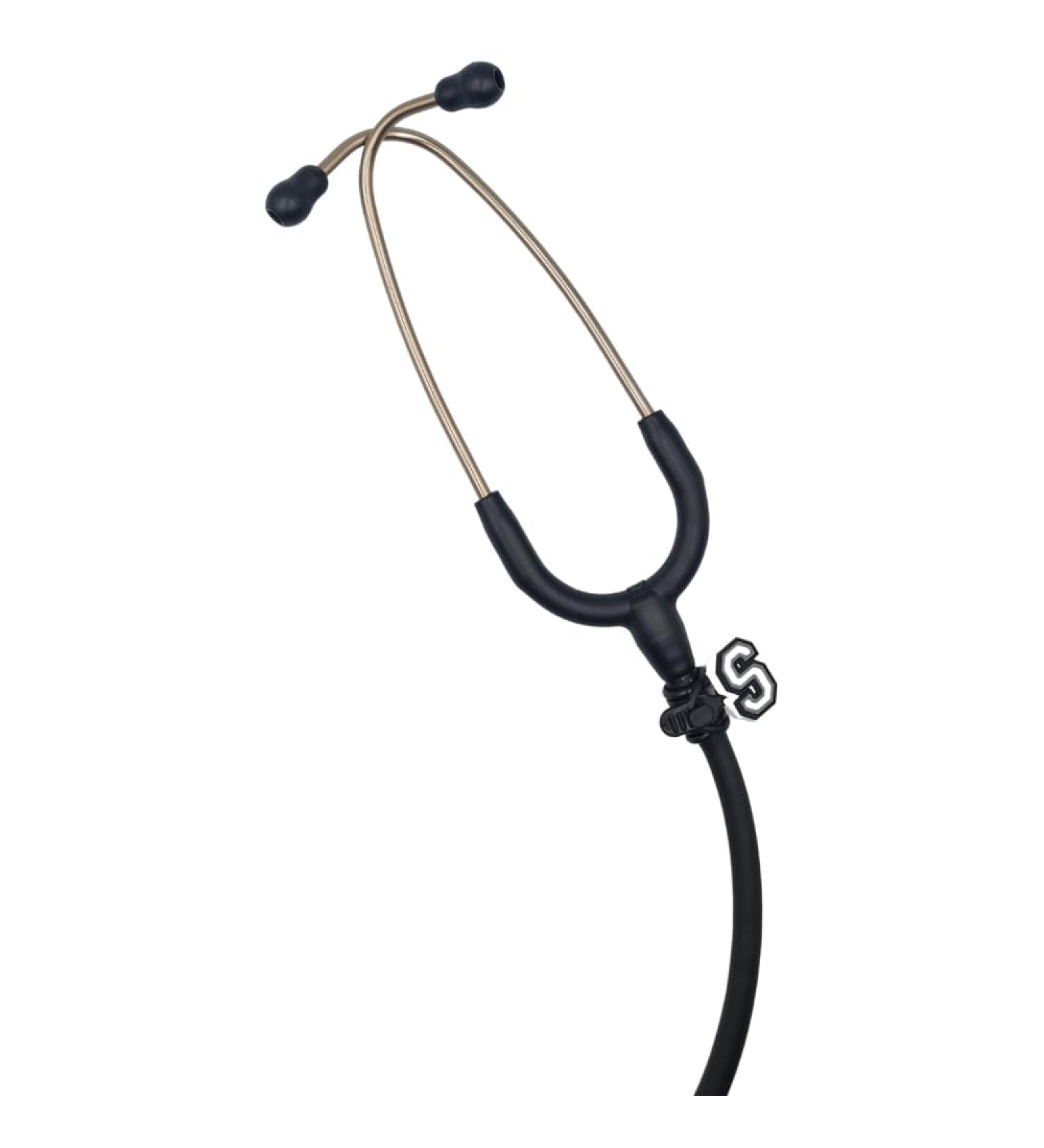 Stethoscope Charms - letter white S - Medical Gift