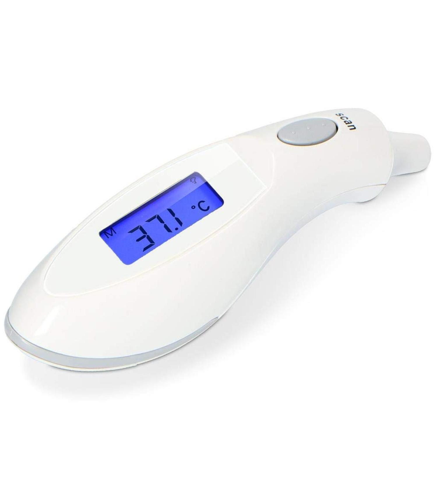 Alecto BC-27 Digital Ear Thermometer - Infrared Fever Measurement in 2 Seconds - Last Measurement Memory - White Ear Tower - Buy Internationally - Buy Online on GoSupps.com