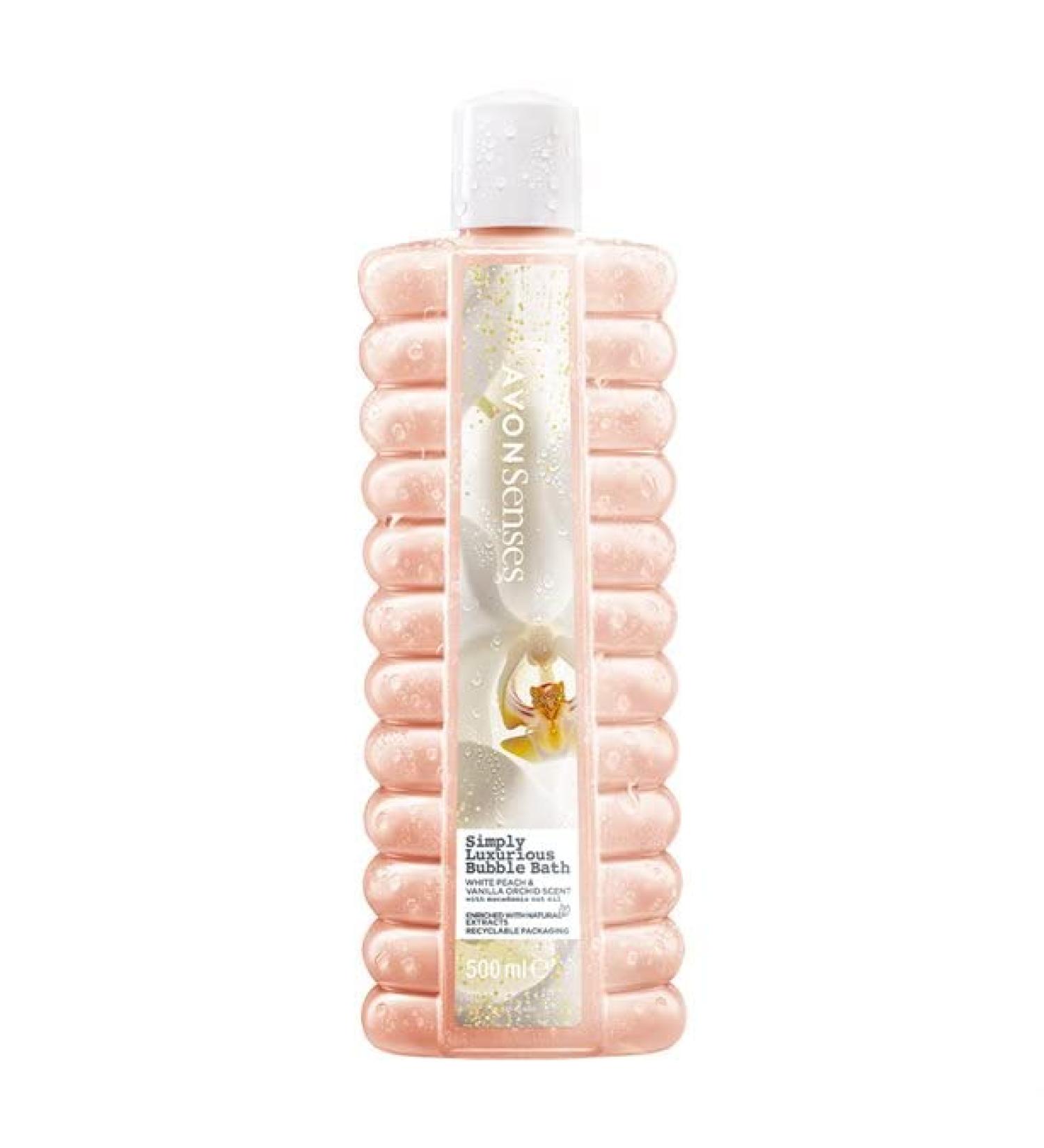 Avon Senses Bubble Bath White Peach/Vanilla Orchid