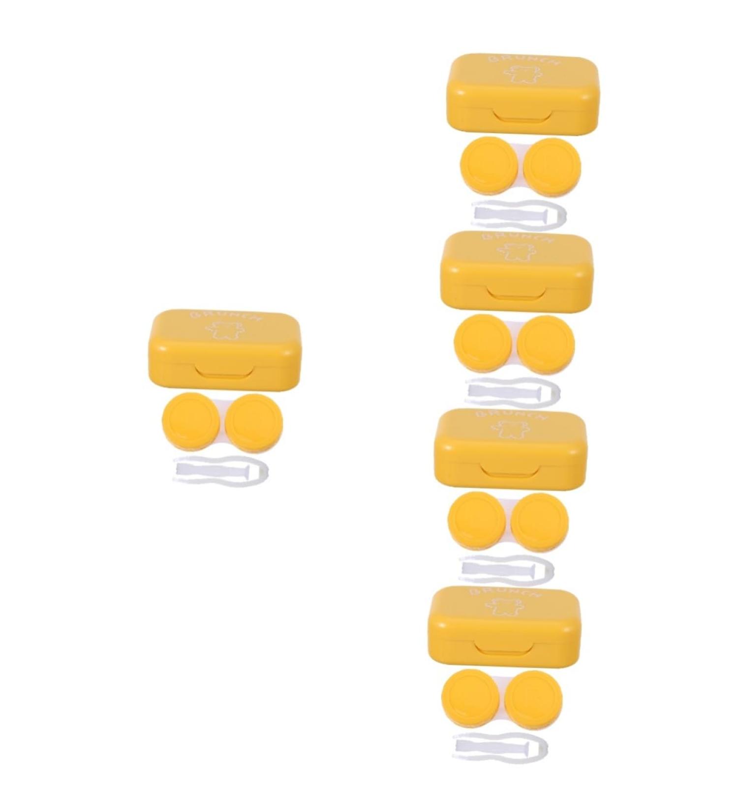 Partykindom 4th Care Box for Colored Contact Lenses - Yellow Plastic Soaking Container & Travel Holder - Buy Online on GoSupps.com