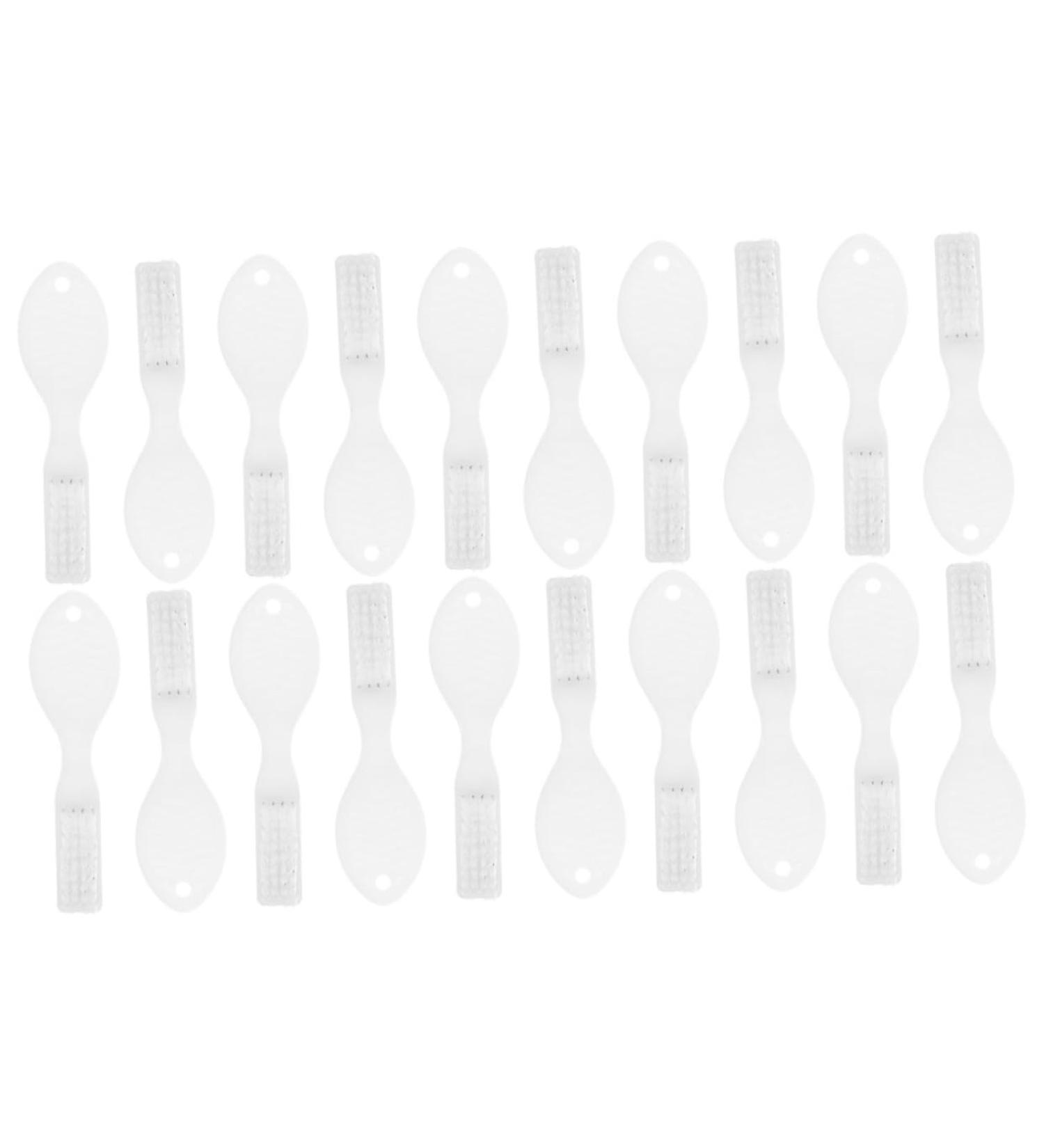 Buifulsic 20-Pack Mini Toothbrushes Soft Nylon Short Handle Safe for Travel & Prisons Clear White Design - Buy Online on GoSupps.com