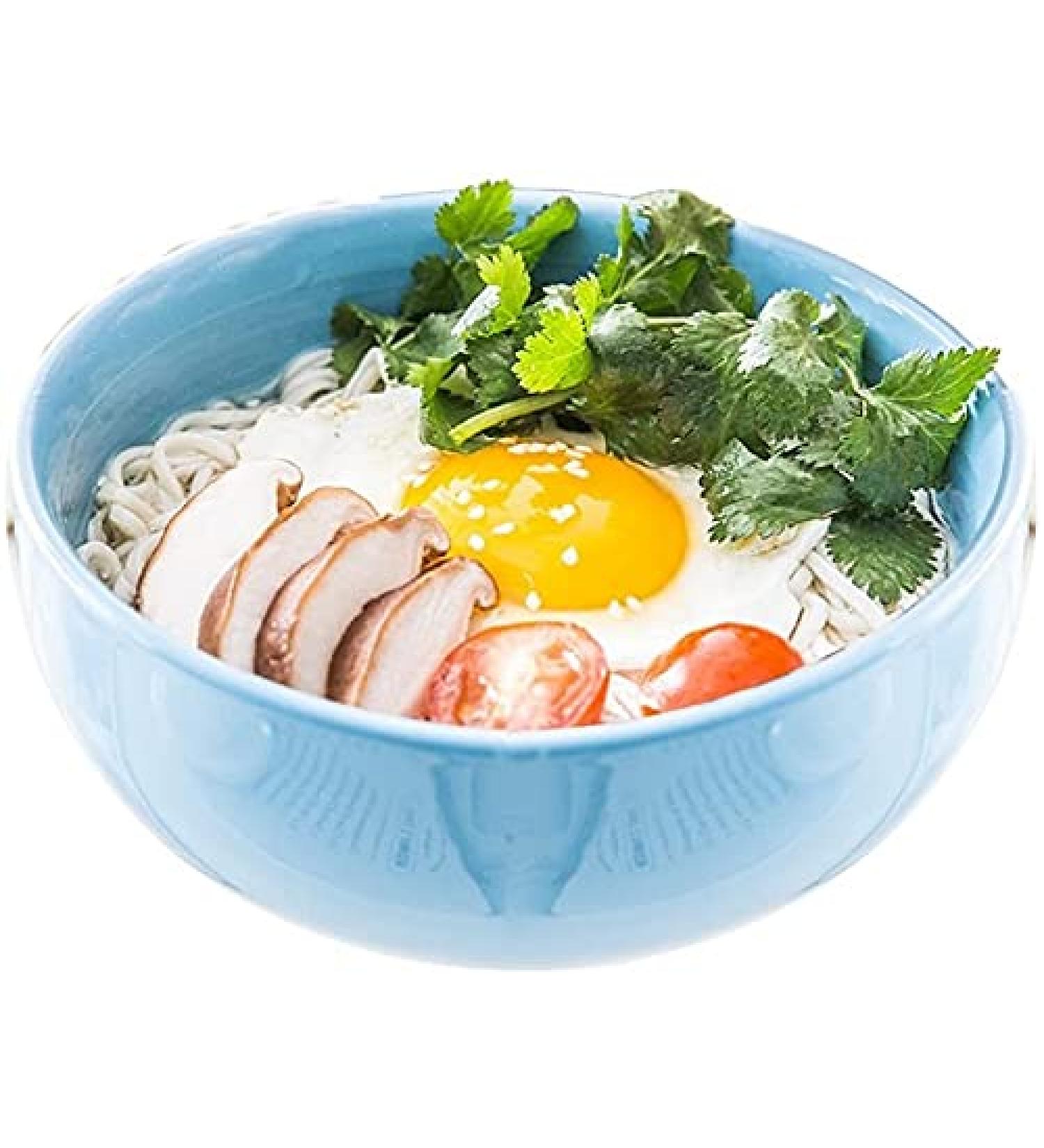 Creative Japanese Ceramic Tableware 8 Inch Instant Noodle Bowl Ramen Bowl Bowl Bowl Salad Bowl Soup Bowl Home Large Kitchenware - Buy Online on GoSupps.com