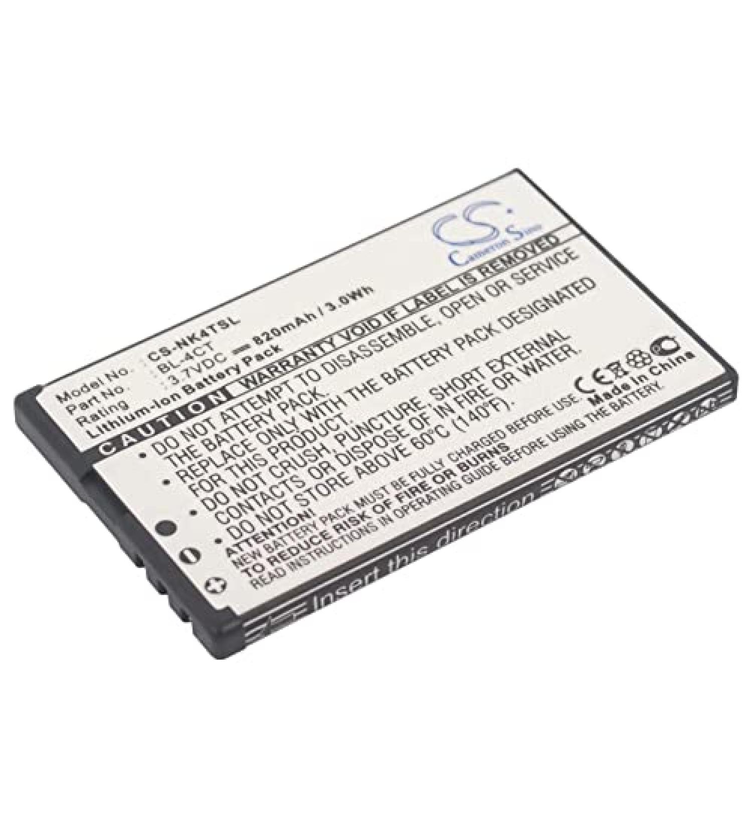 820mAh Replacement Battery for BL-4CT | Compatible with 5310 6600 6700 7210 X3 - International Shipping Available - Buy Online on GoSupps.com