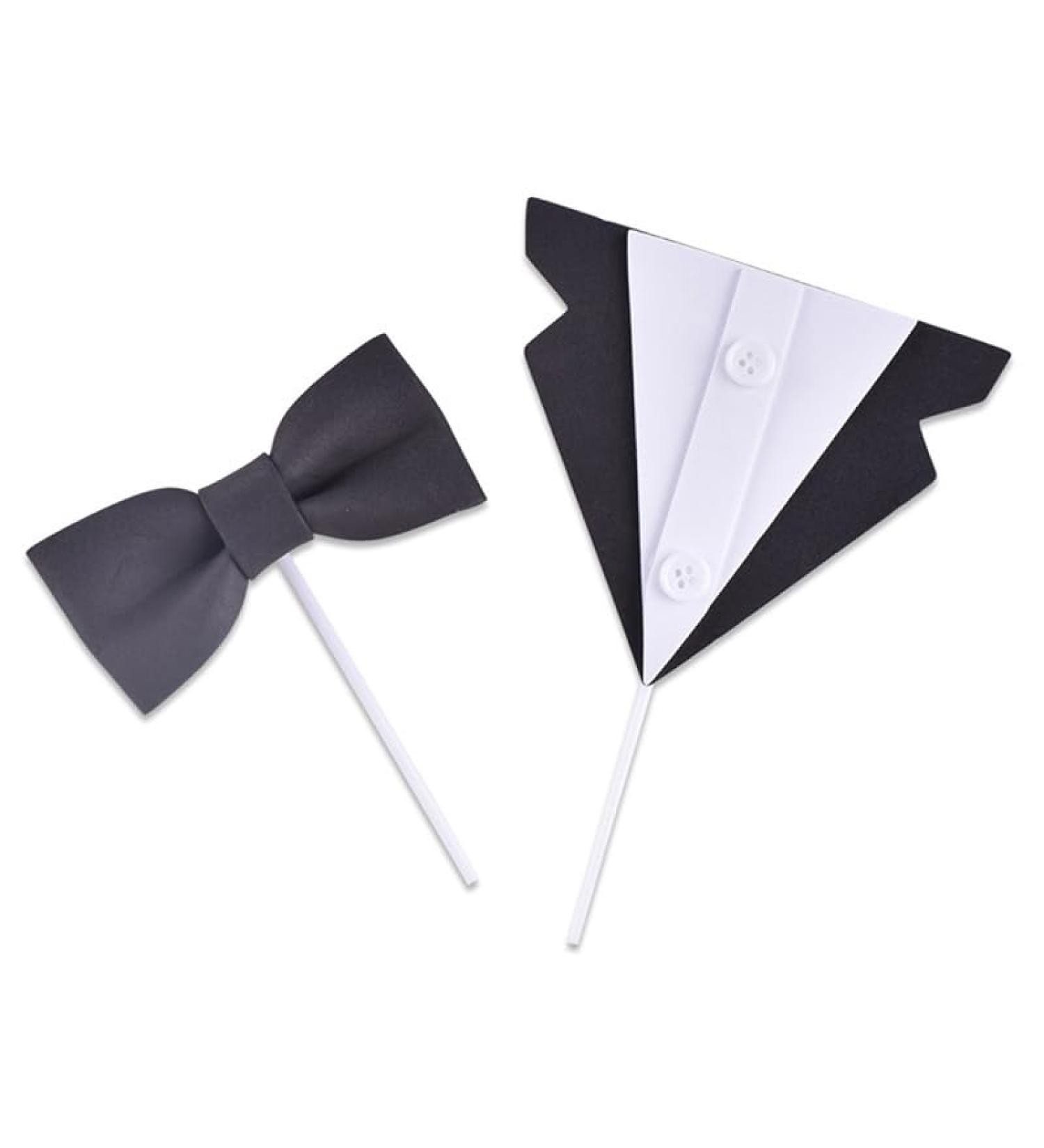 2Pcs Cake Topper EVA Cake Topper Bow Tie Suit Man - Buy Online on GoSupps.com