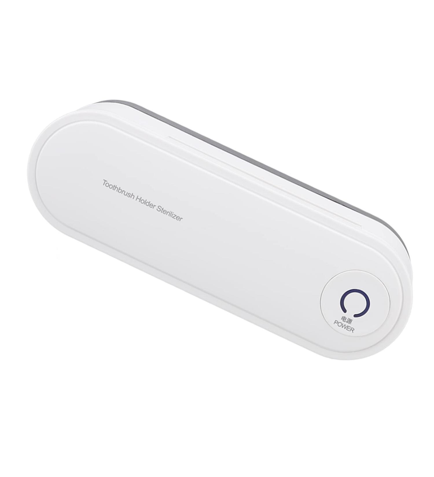 Fashionable Toothbrush Sterilizer & Disinfection Holder - UVC Light Drying for Home & Hotel Use | Plug-In Model - Buy Online on GoSupps.com