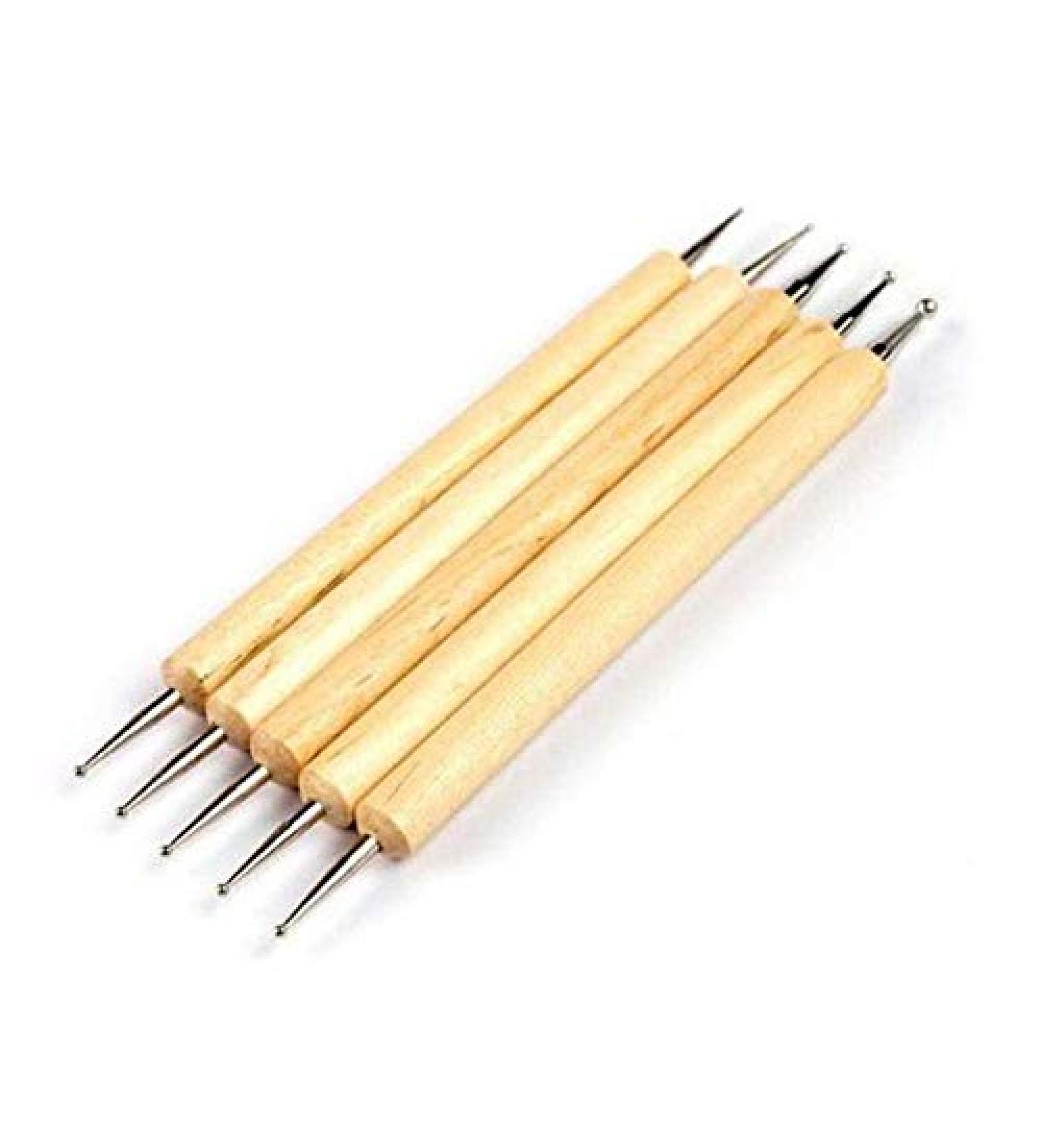 Aeromdale 2-Way Puncture Tool Set for Rhinestones Gems & Nail Design - 5 Pieces for Marble Patterns & Sound Sculpture | International Shipping Available - Buy Online on GoSupps.com