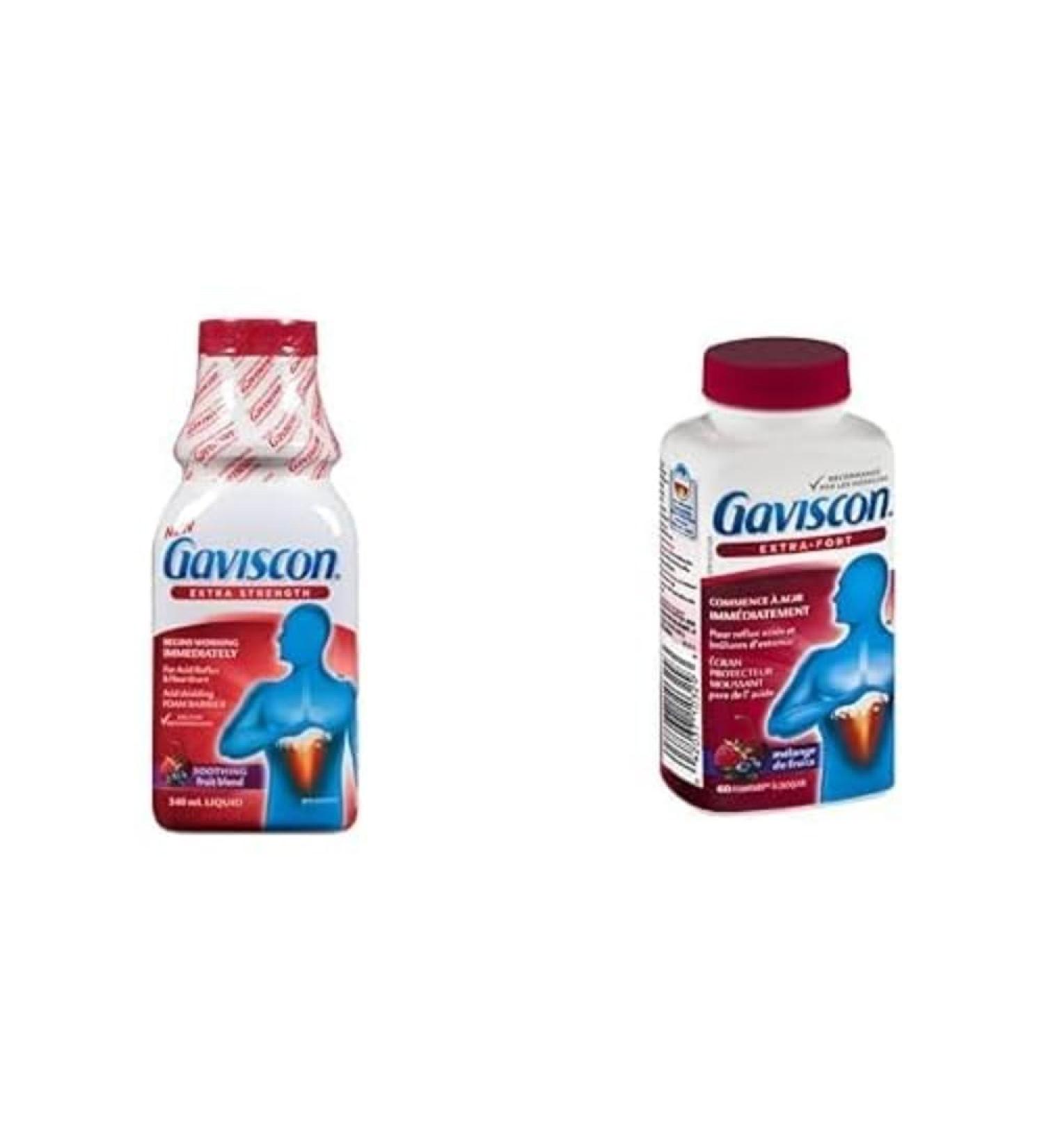 Gaviscon Liquid Extra Strength Antacid (340ml) & Extra Strength Tablets (60 Count)