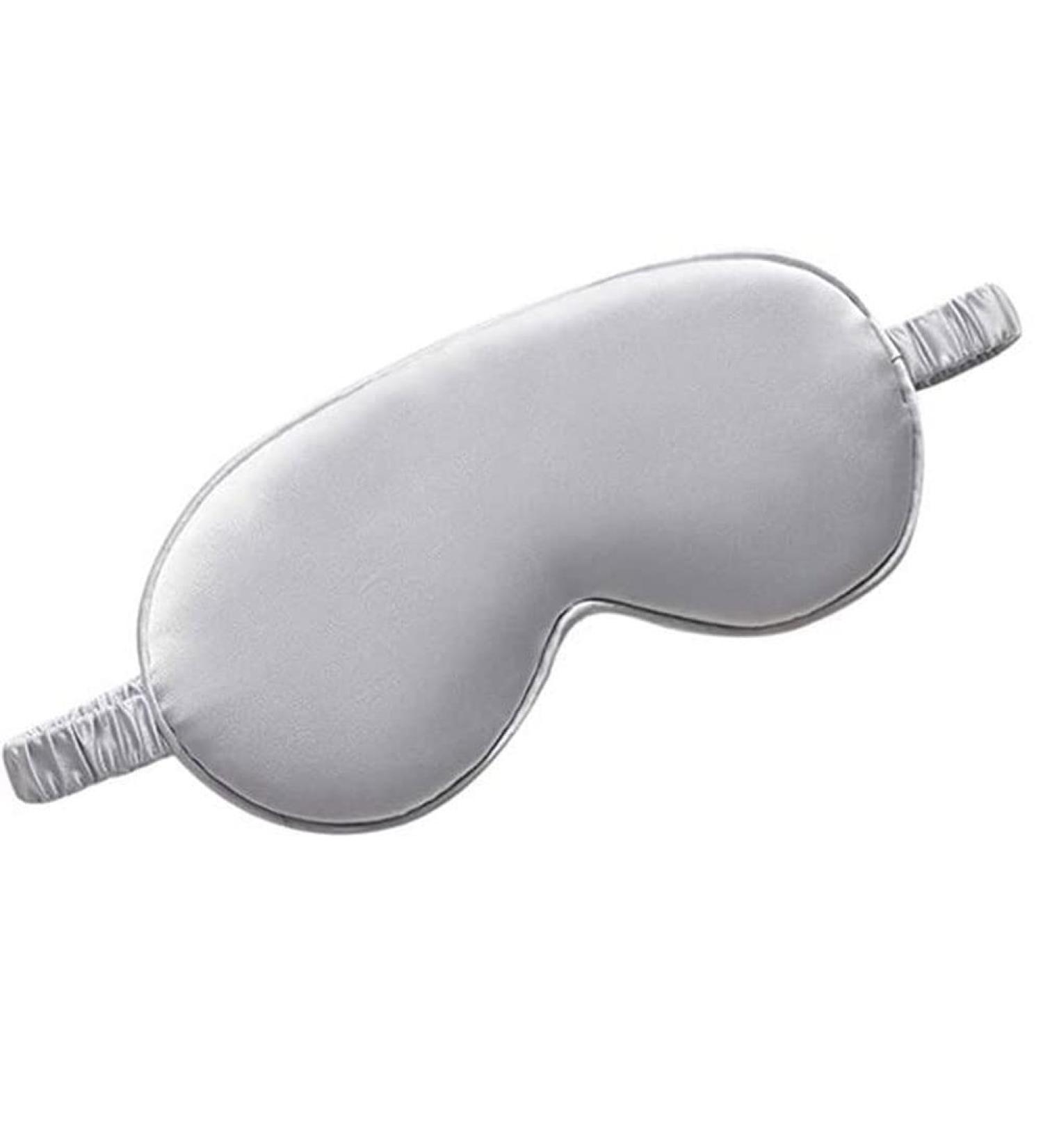 Luxury Silk Sleep Eye Mask for Women - Soft Eyeshade with Elastic Strap - Silver, 1 Count - Buy Online on GoSupps.com