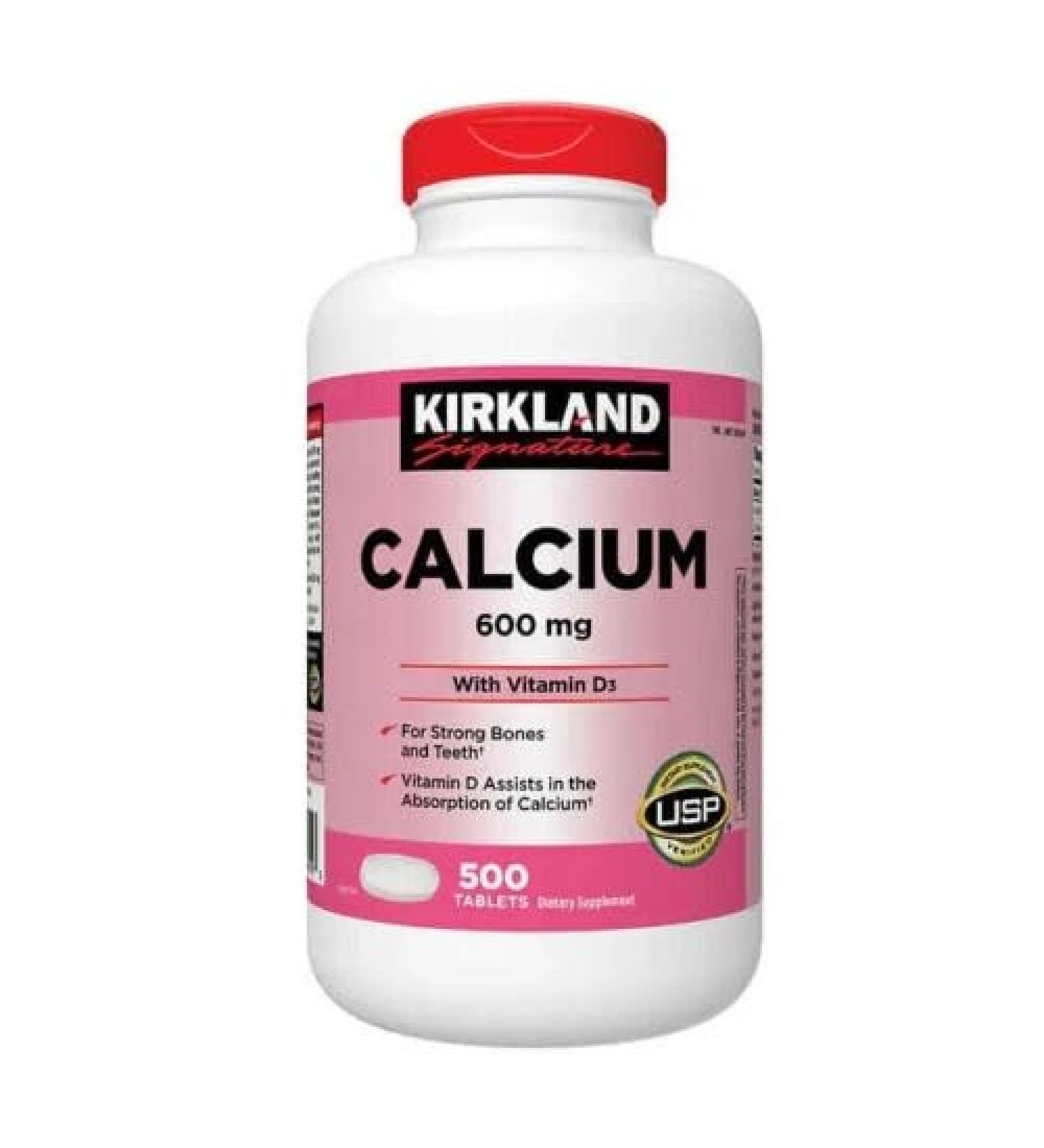 ikj Calcium 600 mg with Vitamin D3 Dietary Supplement 500 Tablets