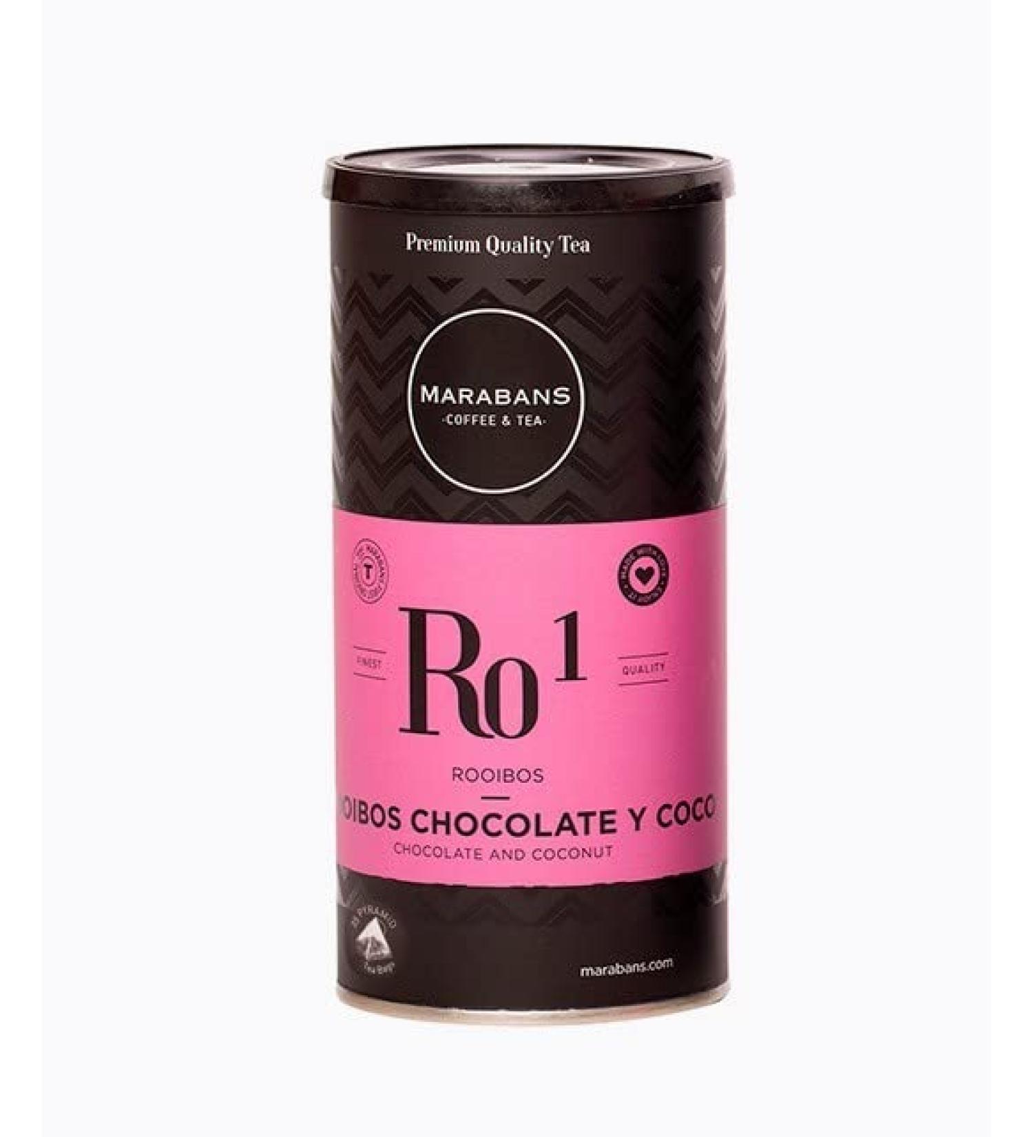  Marabans Coffee & Tea Marabans Rooibos Chocolate and Coconut Tea in pyramids. Bottle of 25 sachets (pyramids) gluten-free. - Buy Online on GoSupps.com