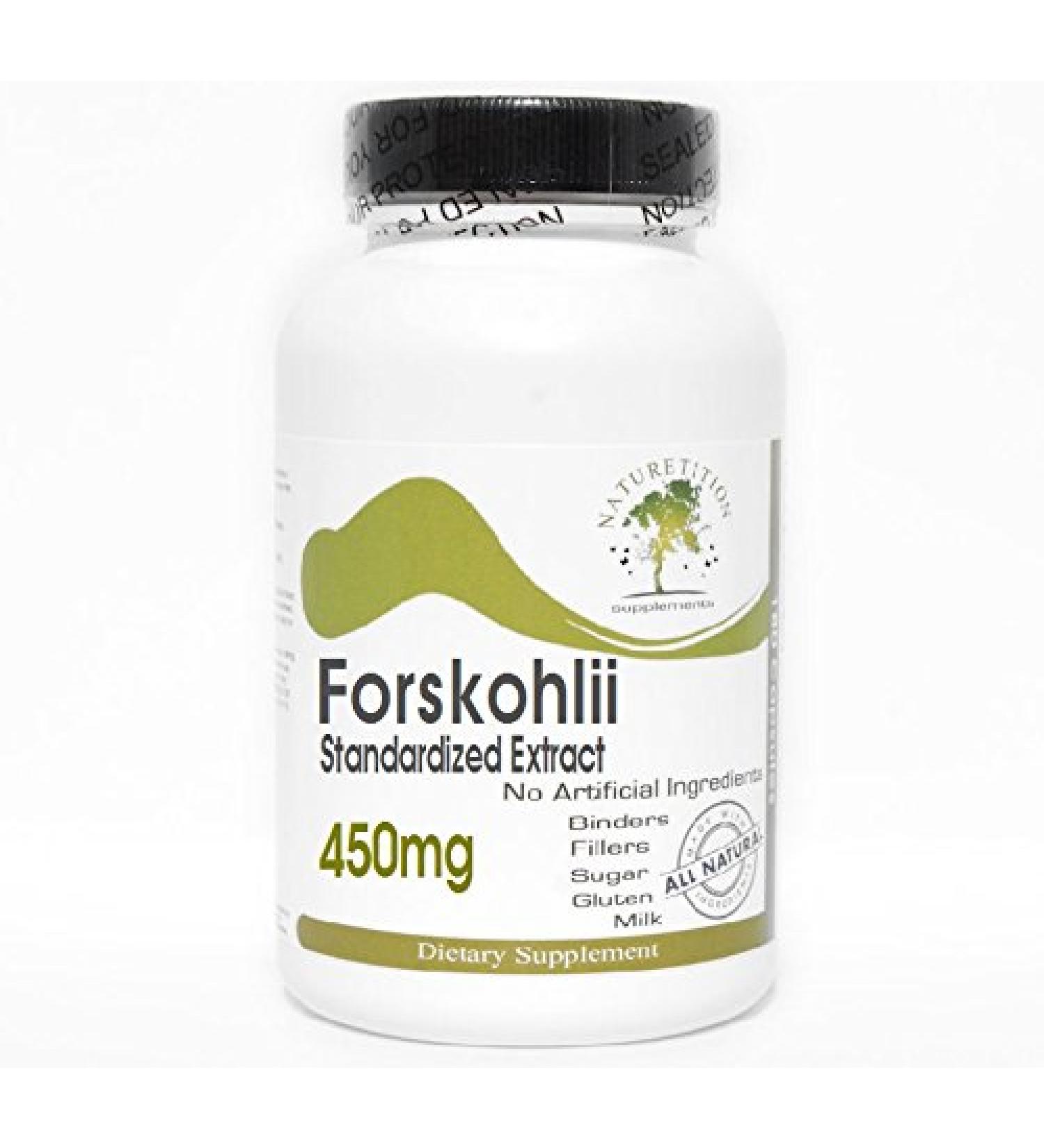 Forskohlii Standardized Extract 450mg 180 Capsules - No Additives Naturetition Supplements