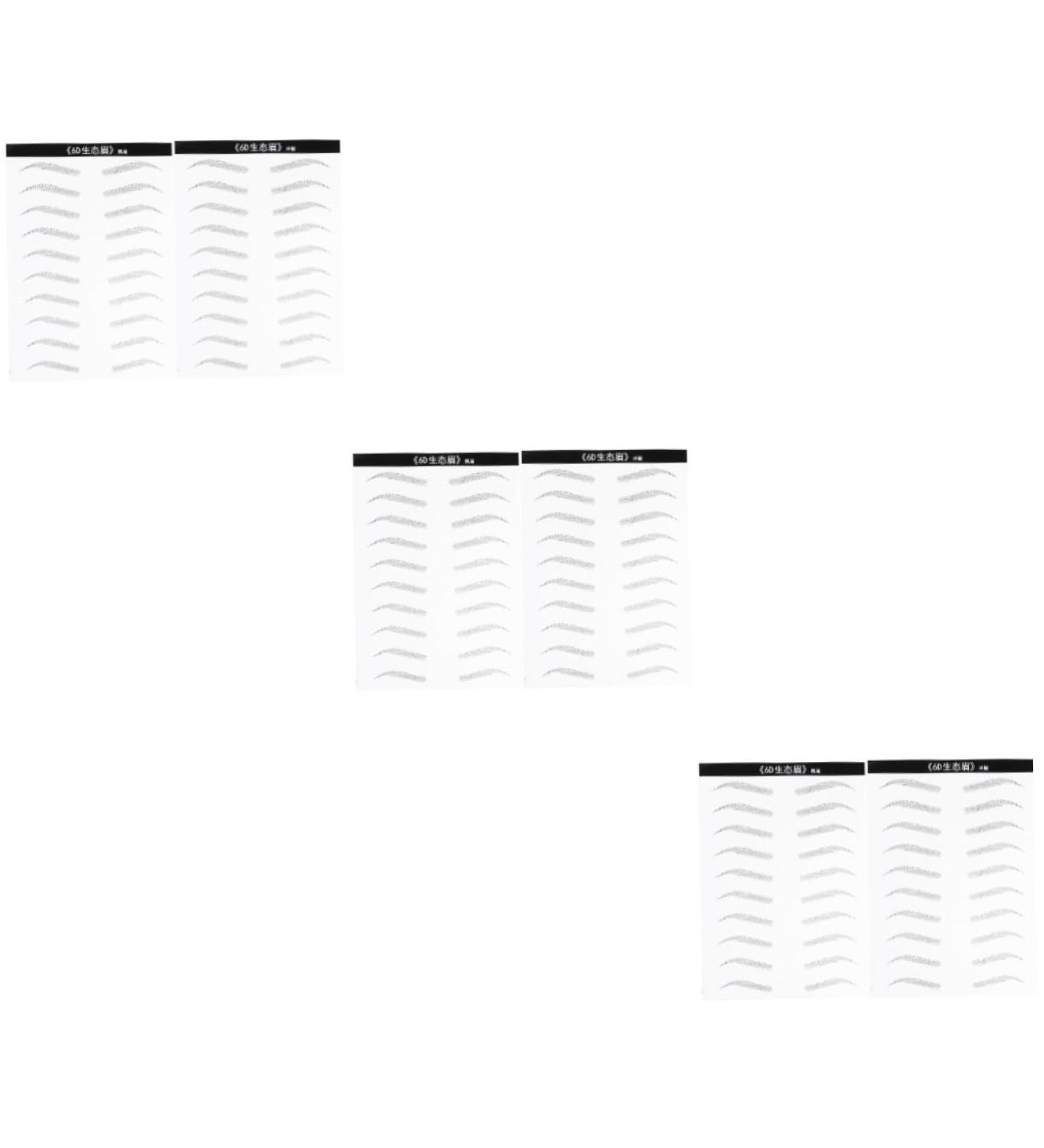 Beavorty 6 Sheets Pairs Faux Eyebrow Artificial Eyebrow Patch Eyebrow Stickers Makeup Tools Disposable 3d - Buy Online on GoSupps.com