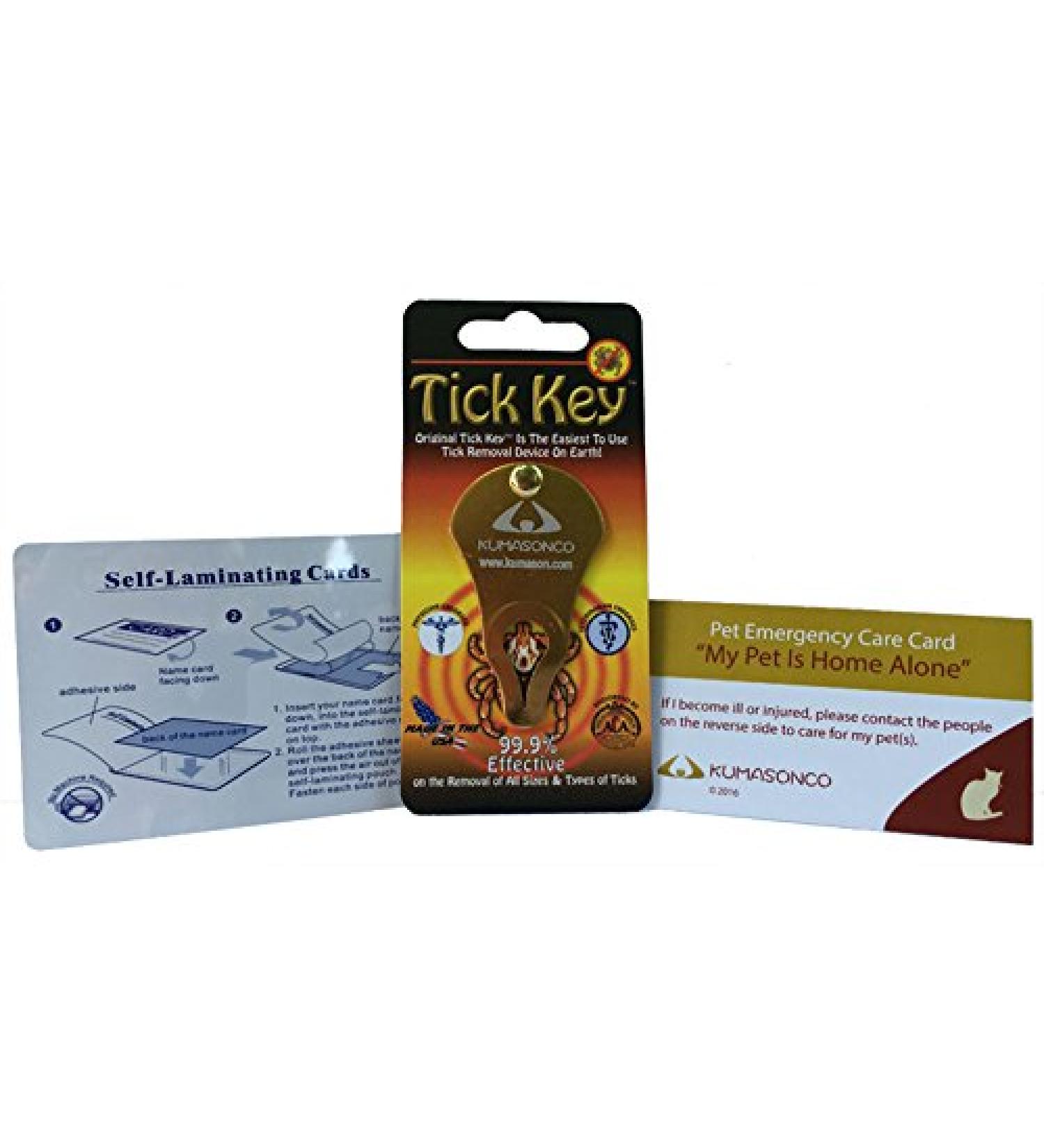 Pet Emergency Card with Self Laminating Pouch and Tick Remover Key Cat - Buy Online on GoSupps.com