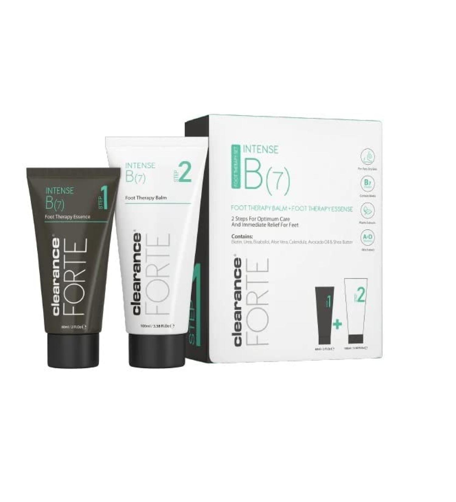 Clearance Forte Intense B7 Foot Therapy Set | Intensive Foot Care Duo | Nourishes Heals and Revitalizes Dry Irritated Skin | With Bisabolol Urea Biotin and Essential Oils | 100ml & 60ml - Buy Online on GoSupps.com