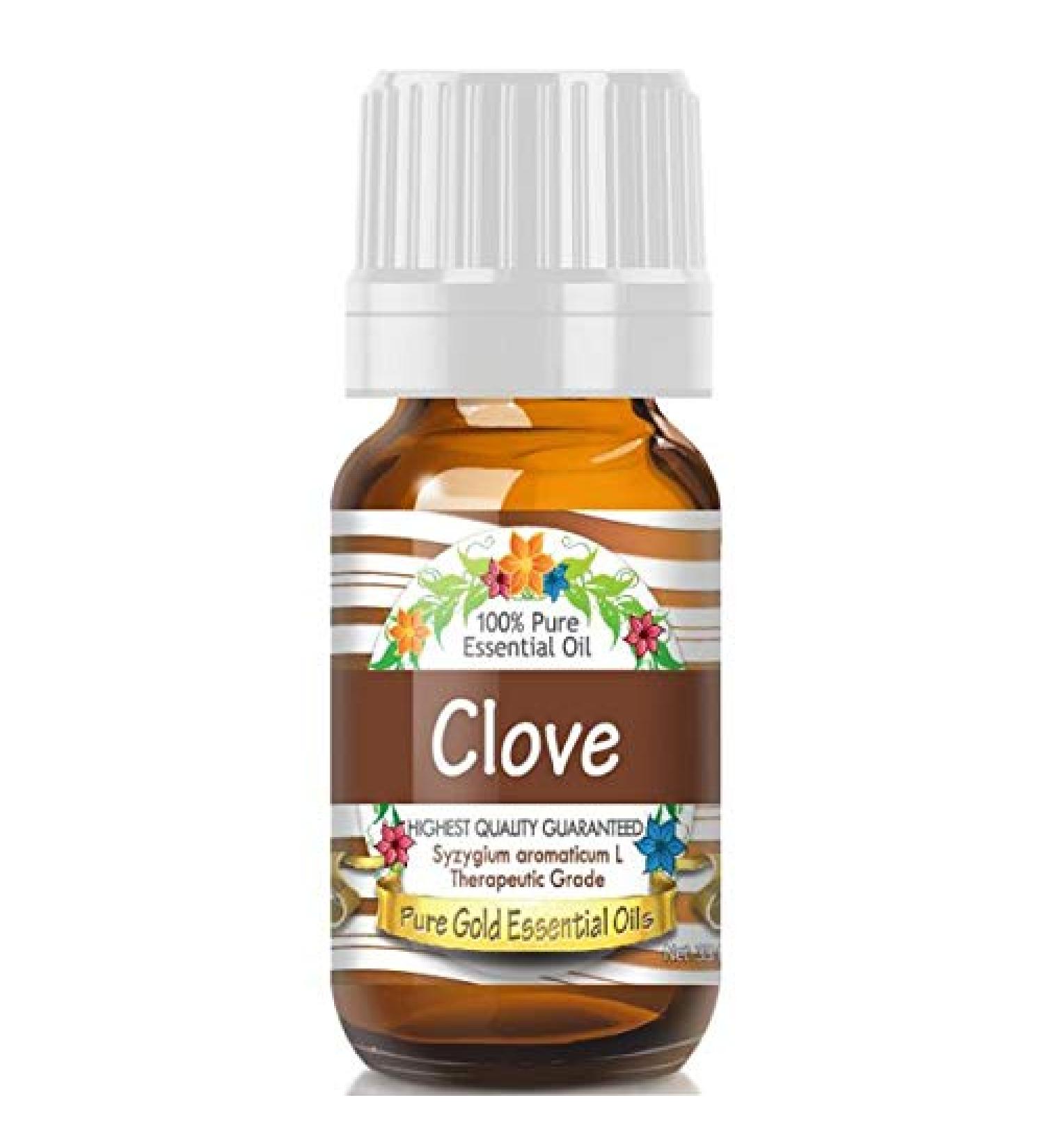 Pure Gold Essential Oils - Clove Essential Oil - 0.33 Fluid Ounces