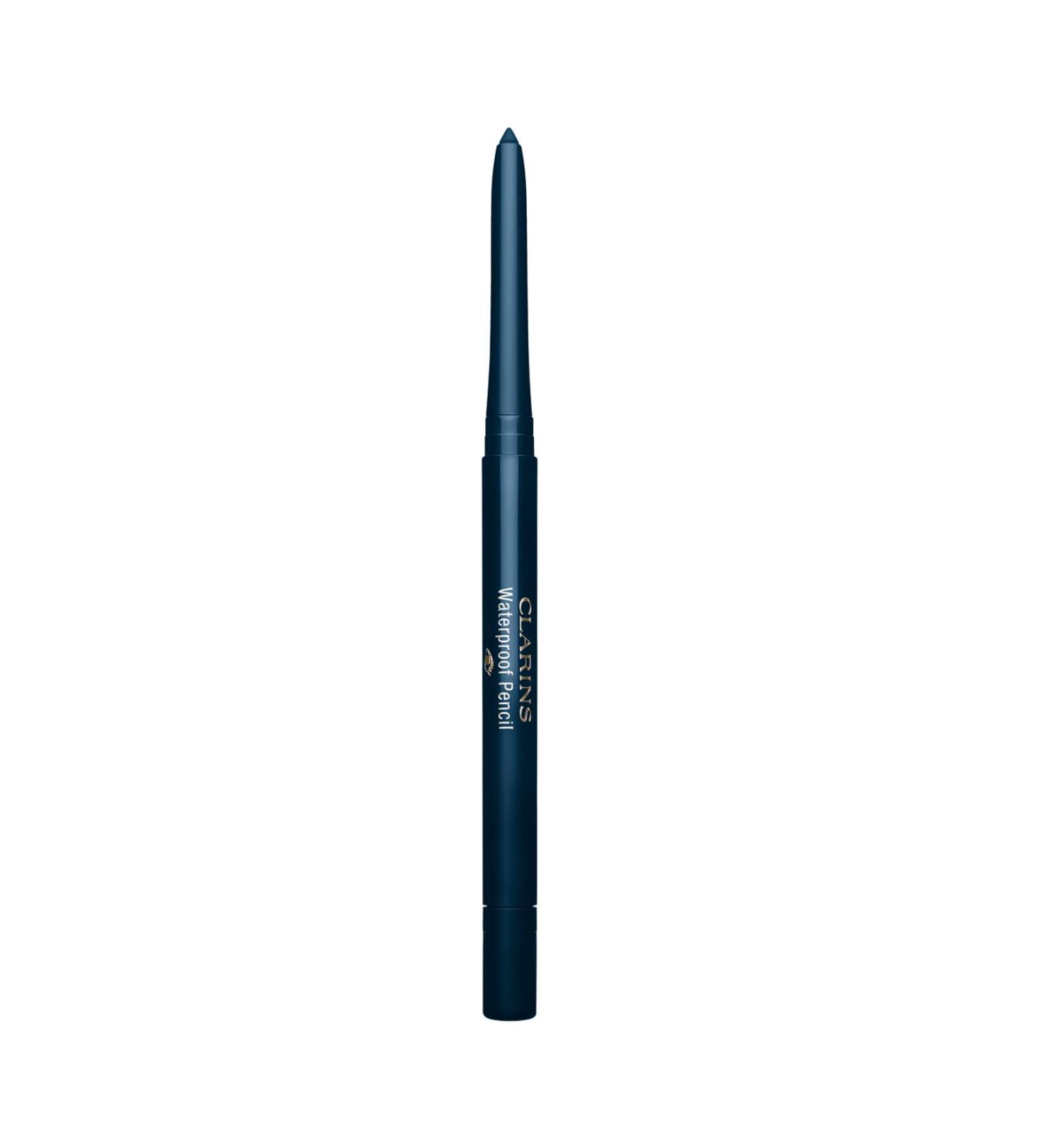 Clarins Waterproof Eye Pencil | Award-Winning | Highly Pigmented and Long-Wearing | Includes Retractable Tip  Built-In Sharpener and Smudger For Smoky Eye Looks | 0.01 Ounces 03- Blue Orchid