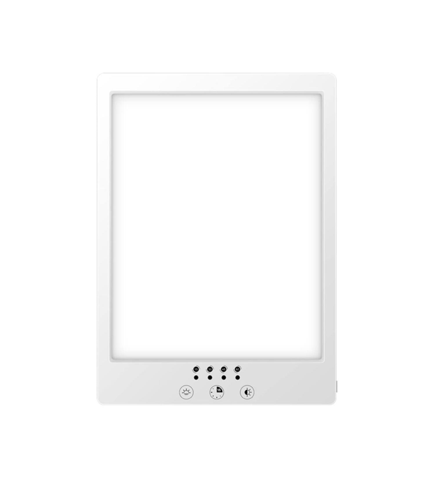 Light Therapy Lamp 10000 Lux UV-Free LED White Warm Light with Adjustable Brightness 4 Timer and 360 Rotatable Stand White - Buy Online on GoSupps.com