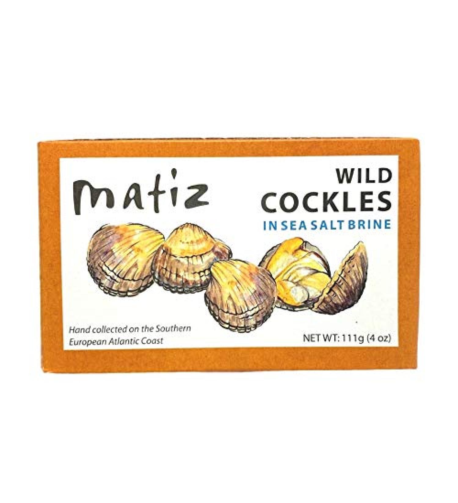 Matiz Espaa Wild Cockles from Galicia in Natural Sea Salt Brine - Spanish Berberechos, Hand Packed, 4 oz - Buy Online on GoSupps.com