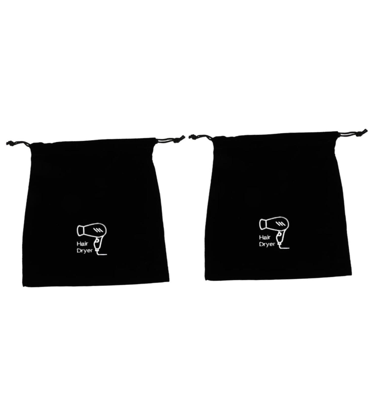 Beavorty 2pcs Flannel Hair Dryer Bag Blow Dryer Hair Dryer Bag Drawstring Jewelry Cosmetic Bag Travel 26.00X23.00X0.50CMx2pcs Blackx2pcs - Buy Online on GoSupps.com