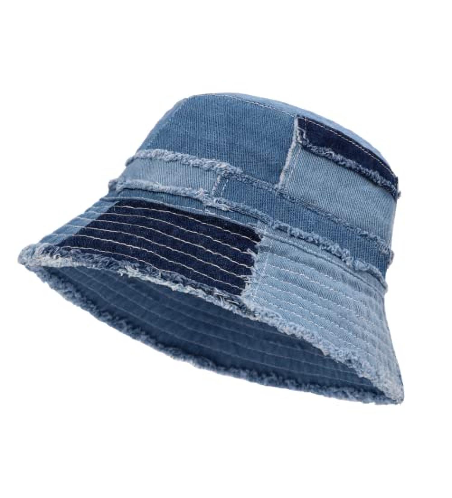 GuanGu Distressed Denim Bucket Hat | Wide Brim Sun Cap for Men & Women | Lightweight & Packable for Beach & Travel - Large-X-Large - Buy Online on GoSupps.com