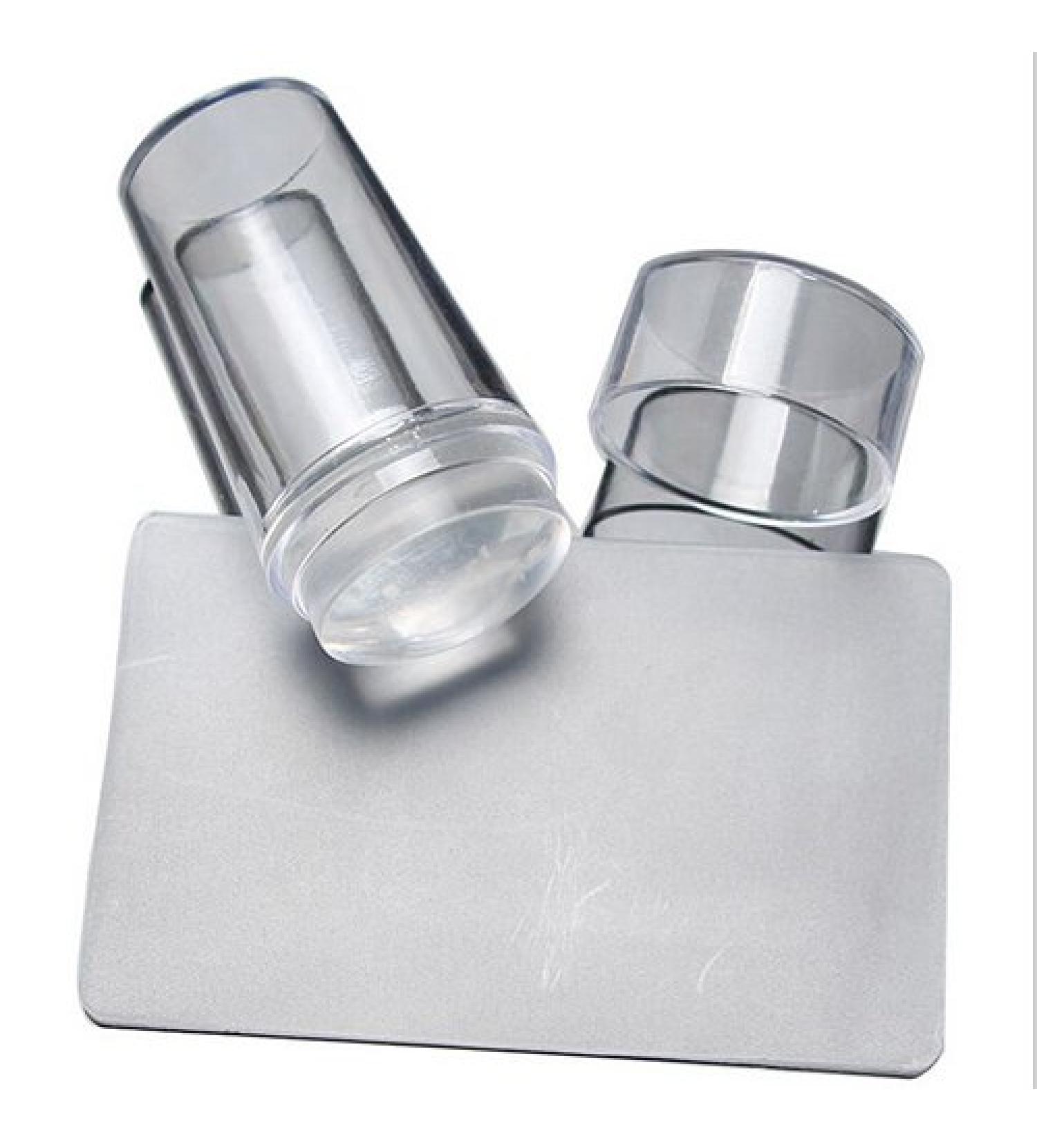 Bodhi2000 Transparent Silicone Nail Art Stamper & Scraper Set - DIY Manicure Tool for Perfect Printing | International Shipping Available - Buy Online on GoSupps.com