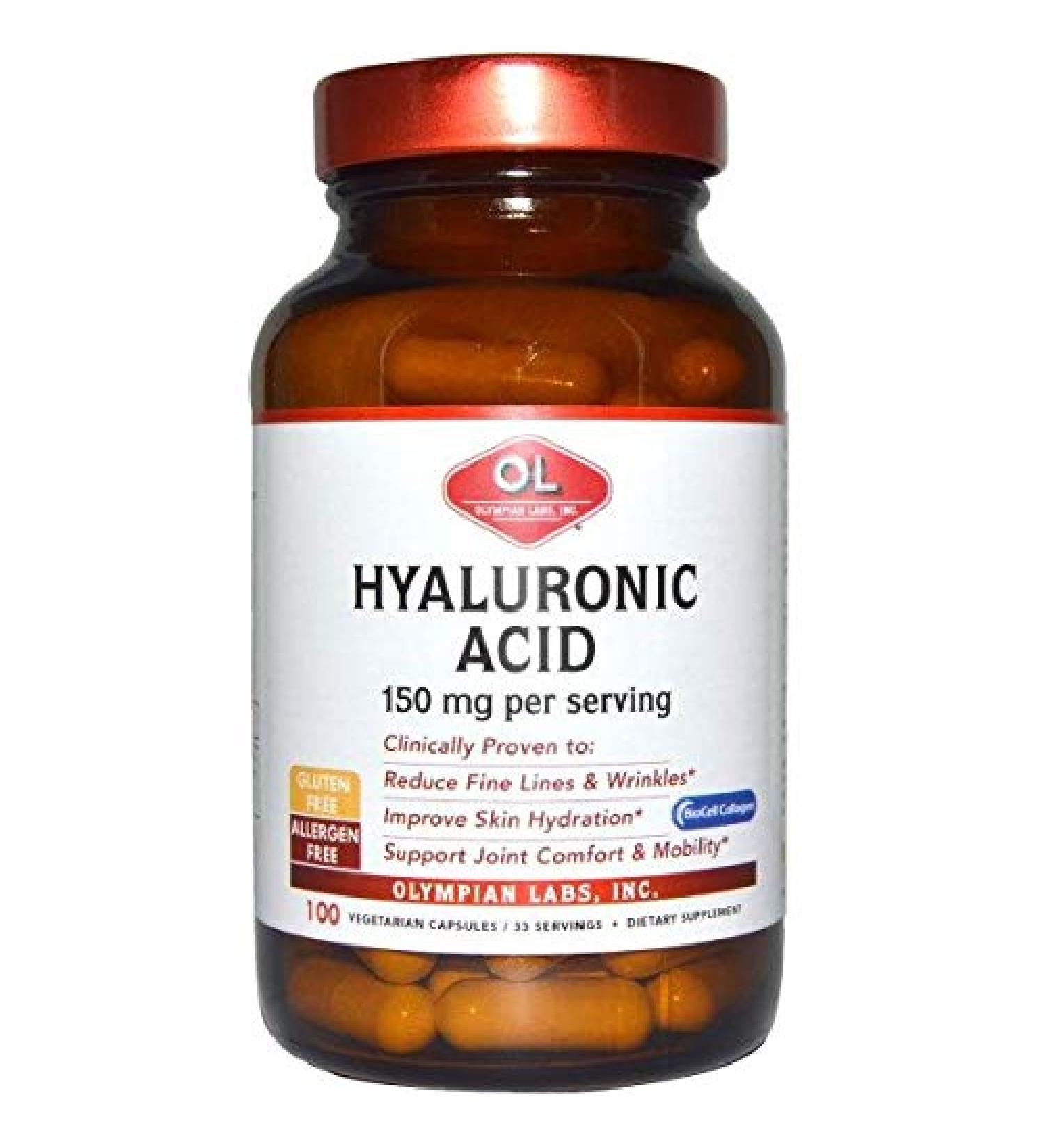 Olympian Labs Hyaluronic Acid with BioCell Collagen Type II - 100 Capsules