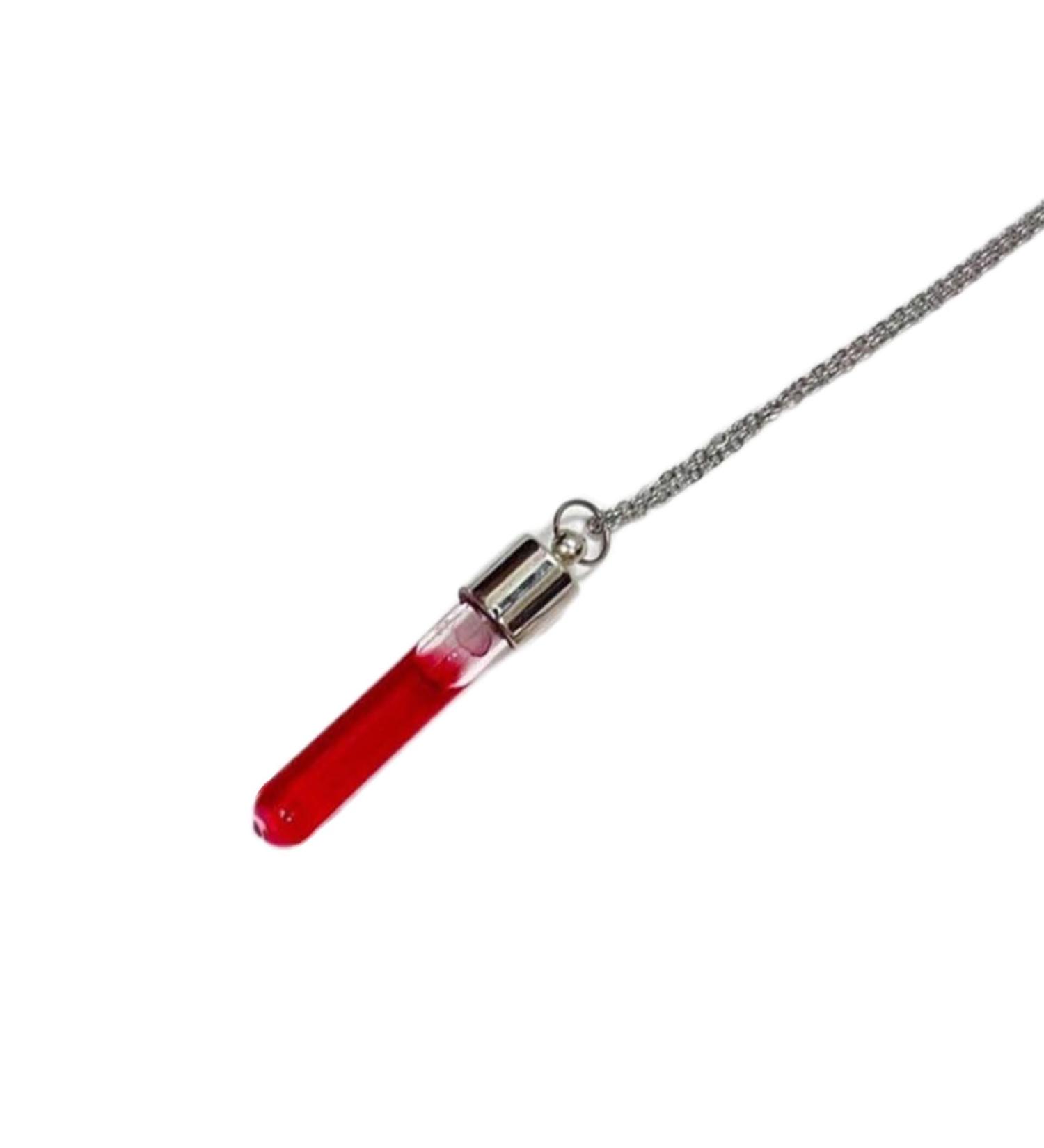 Shop Oralgos Gothic Glass Blood Bottle Pendants | Fashionable Halloween Jewelry Metal Alloy Necklaces & Collarbone Chains - Buy Online on GoSupps.com