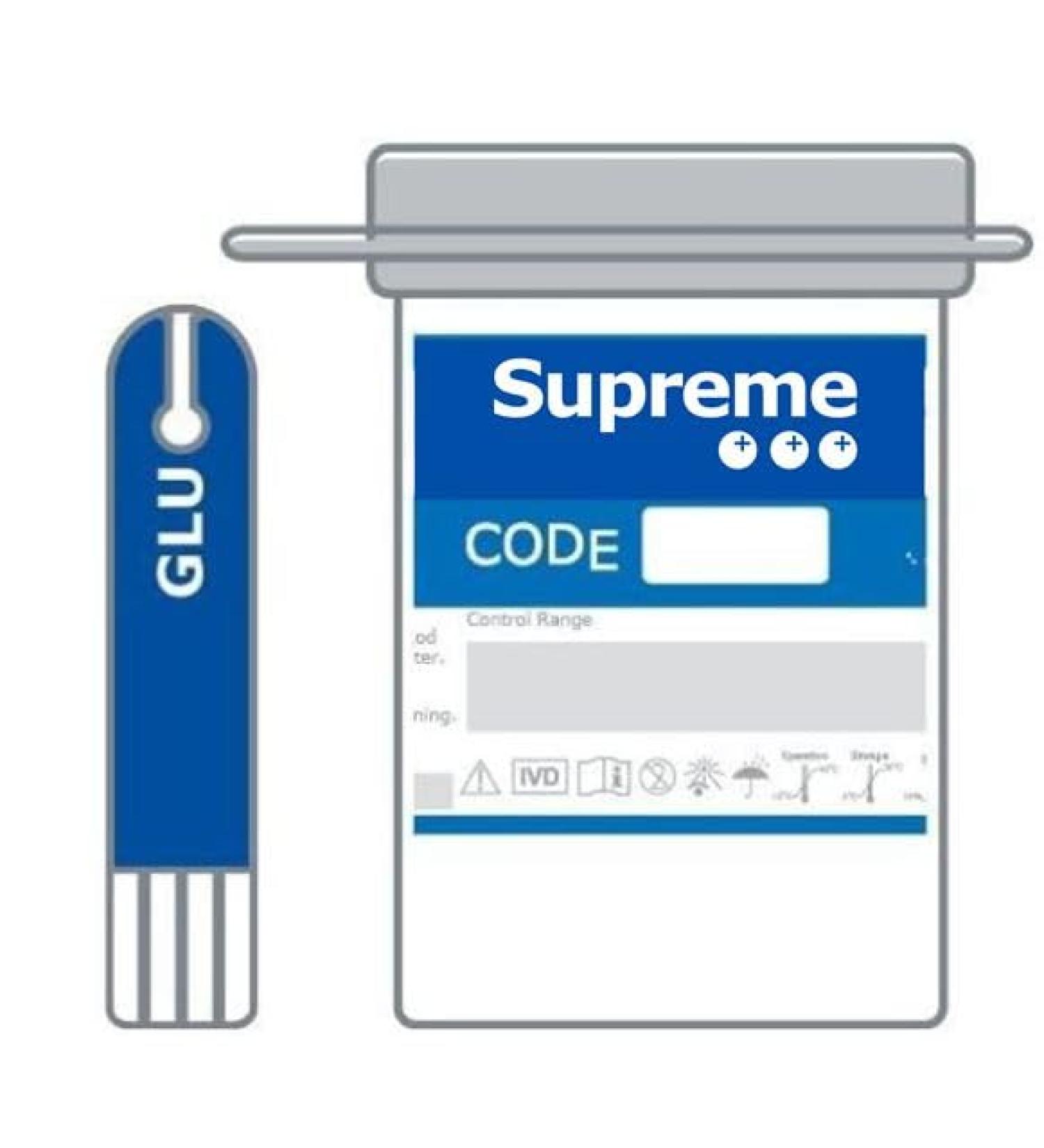 Replacement Cholesterol/Glucose/Uric Acid Strips for The Black Supreme (Benecheck) Meter (Will not fit The White Meter) (Glucose (Blue) x 50) - Buy Online on GoSupps.com