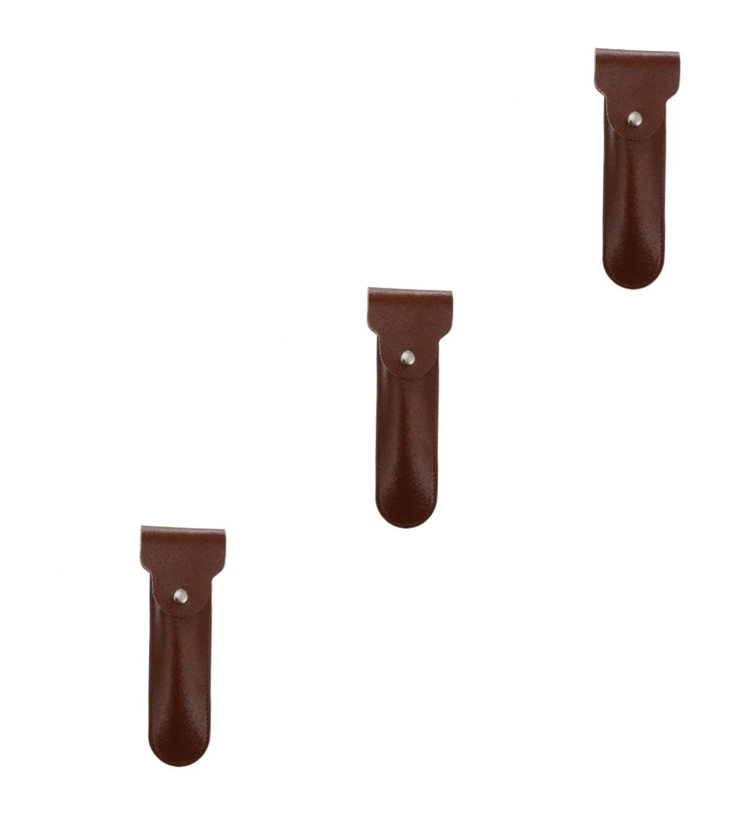 Minkissy 3-Piece Razor Set | PU Leather Shaver Bag & Safety Razor for Men | Stylish Leather Case for Grooming - Buy Online on GoSupps.com