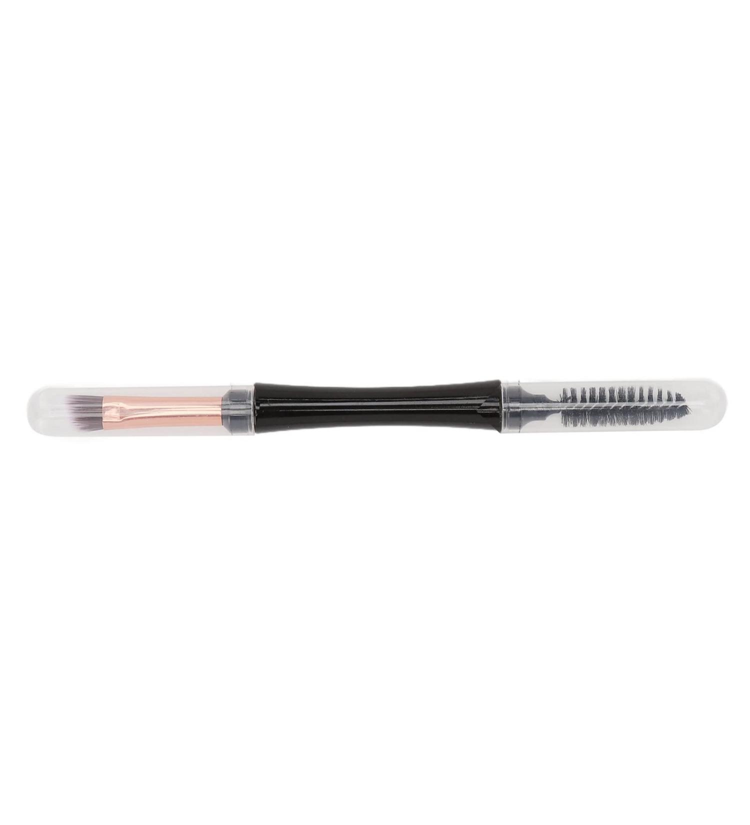 Eyebrow Brush Double Ended Spiral Portable Multipurpose Exquisite Angled Brush with Cover for Beginners Eyebrow - Buy Online on GoSupps.com