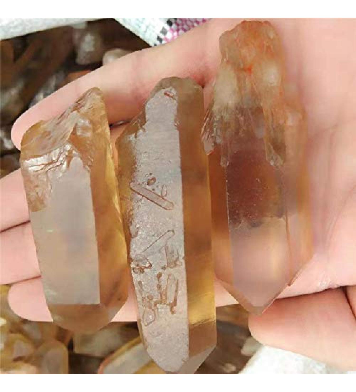 100g Natural Quartz Stone Clear Smoky Crystal Stone Strip for Decoration Natural Stones and Minerals - Buy Online on GoSupps.com
