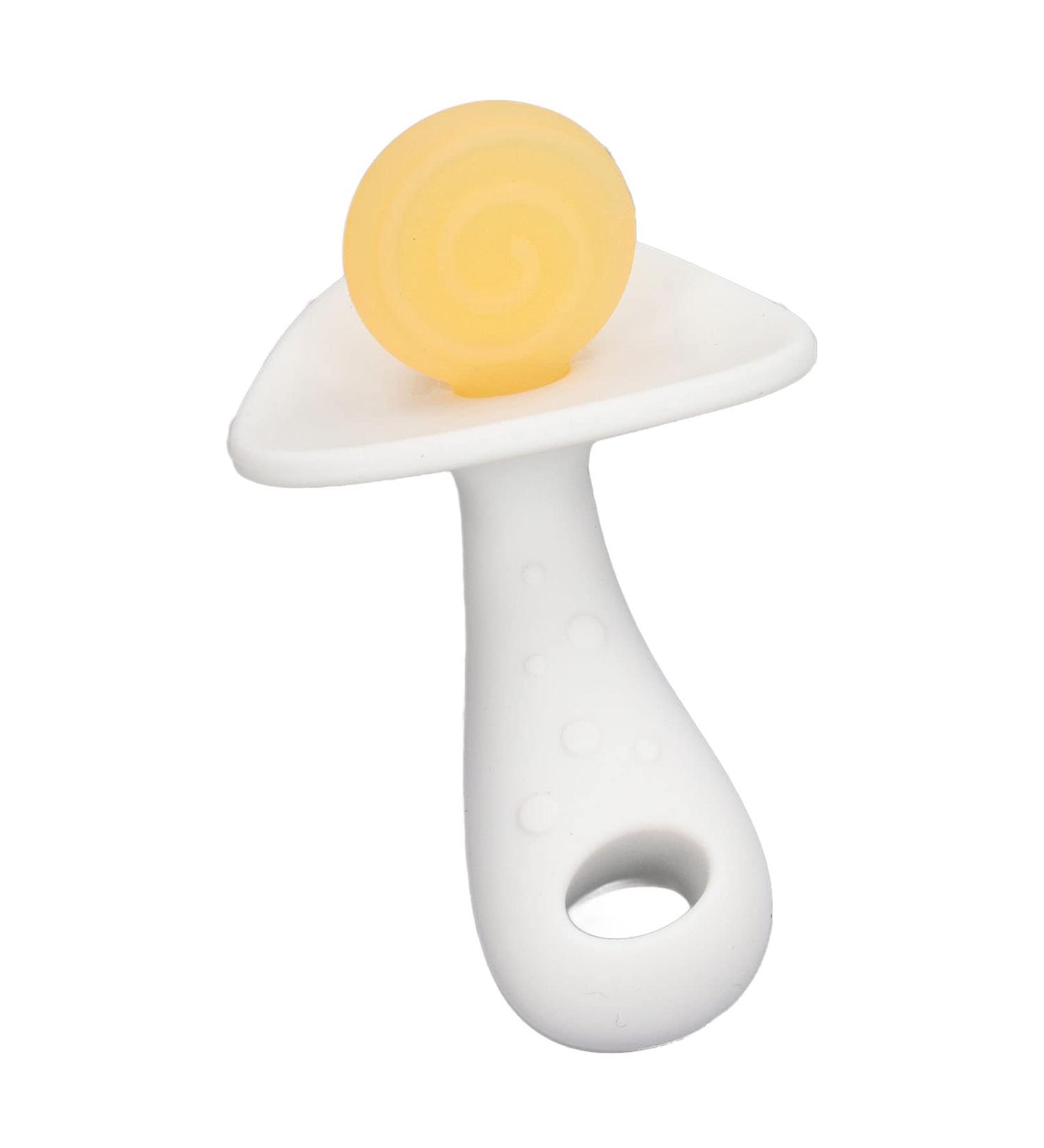 Silicone Baby Teether Stick for 6-12 Months | Yellow White Teething Toy for Newborns - Buy Online on GoSupps.com