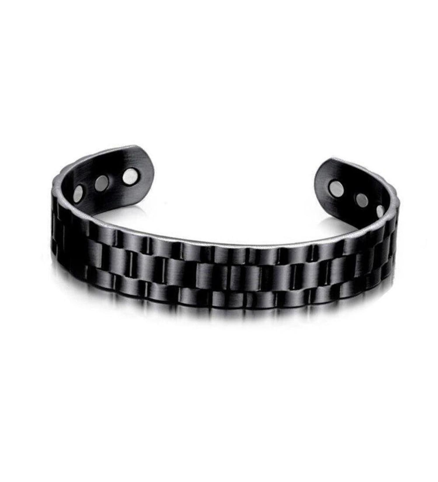 Prostapower Magnetic Copper Band Magnetic Bracelets for Men Copper Bracelet for Men Magnetic Field Bracelet(Black) - Buy Online on GoSupps.com